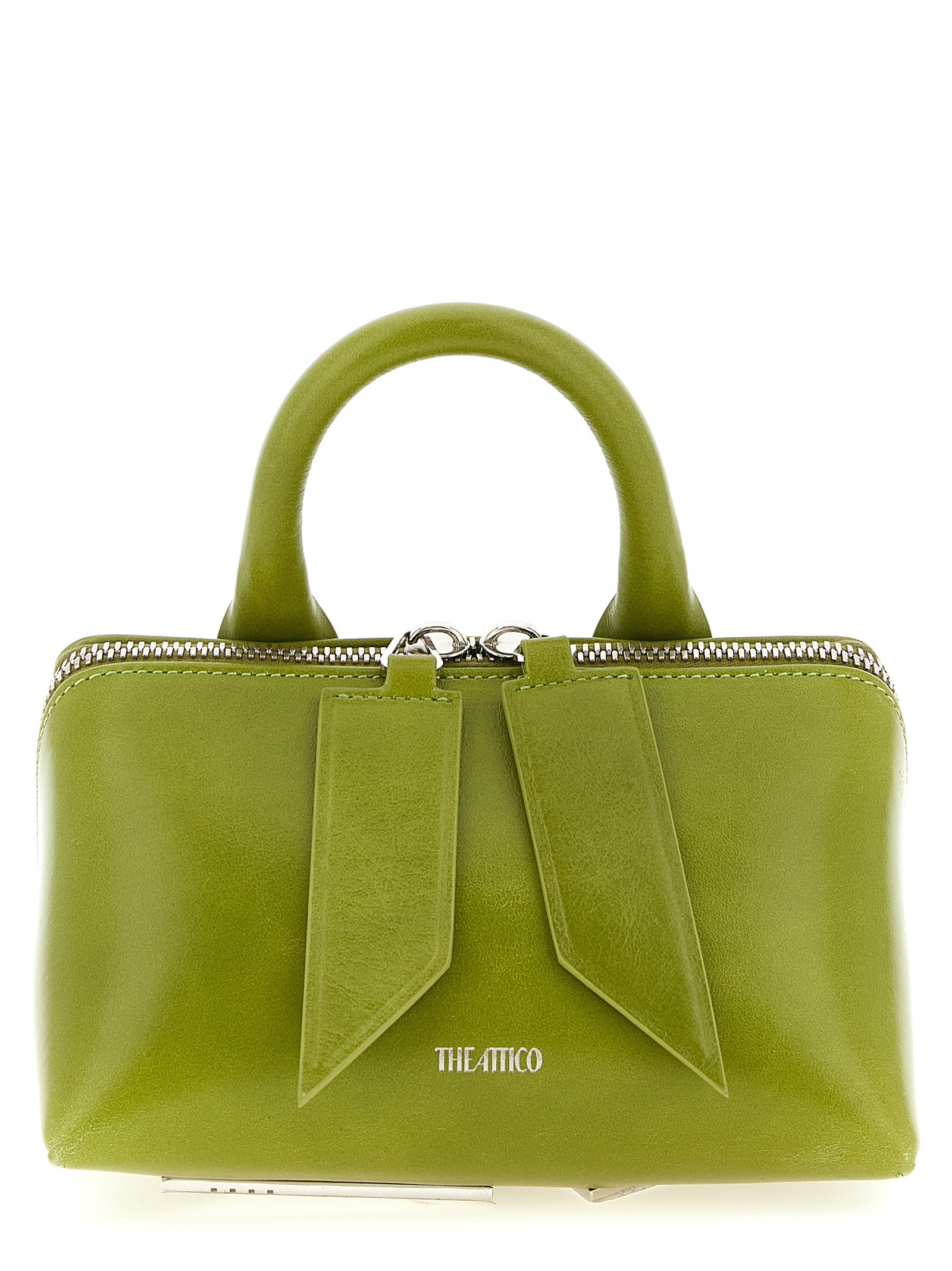 Friday mini handbag Green Calfskin Leather (bos Taurus) Hand Bags