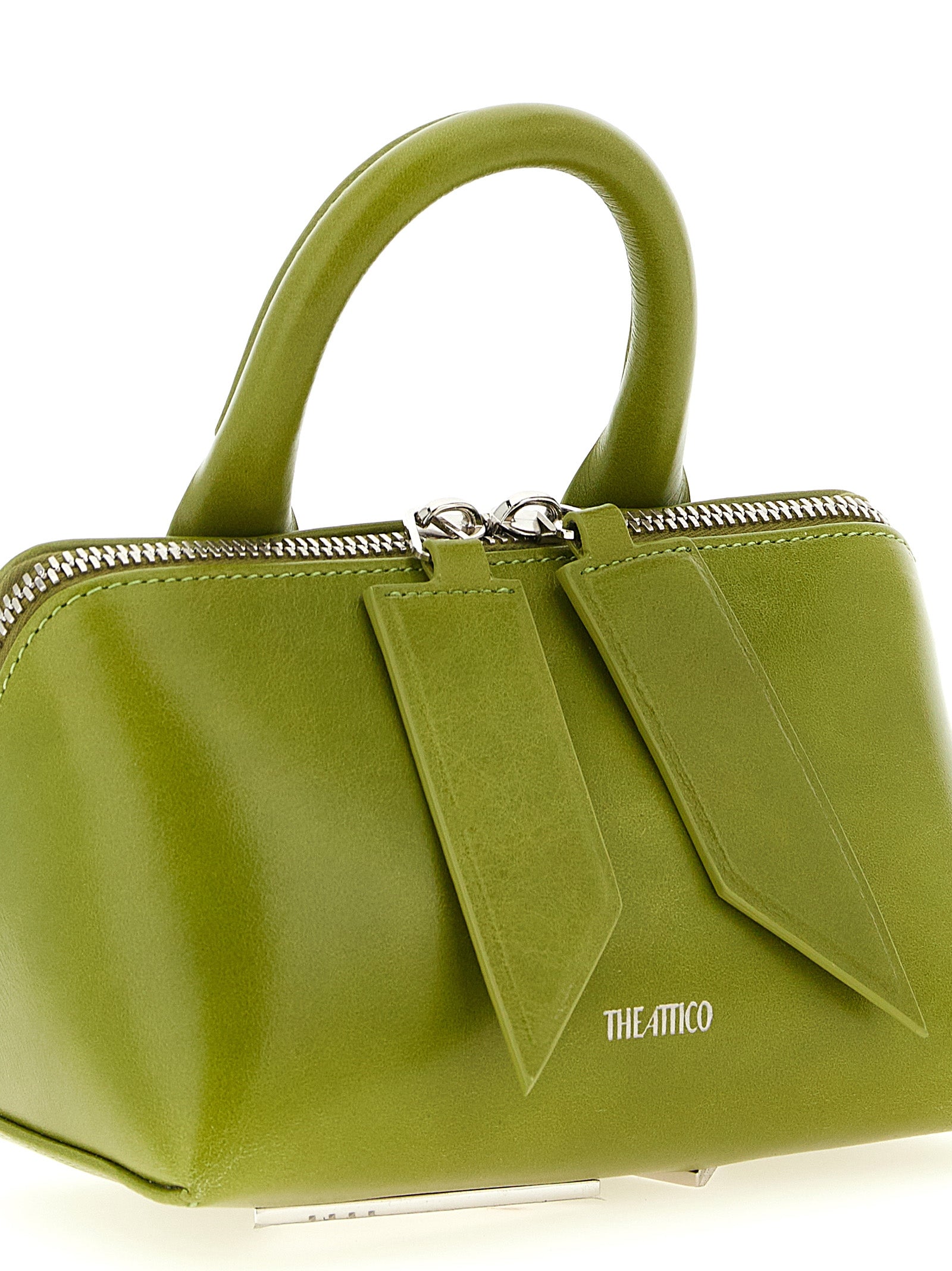 Friday mini handbag Green Calfskin Leather (bos Taurus) Hand Bags