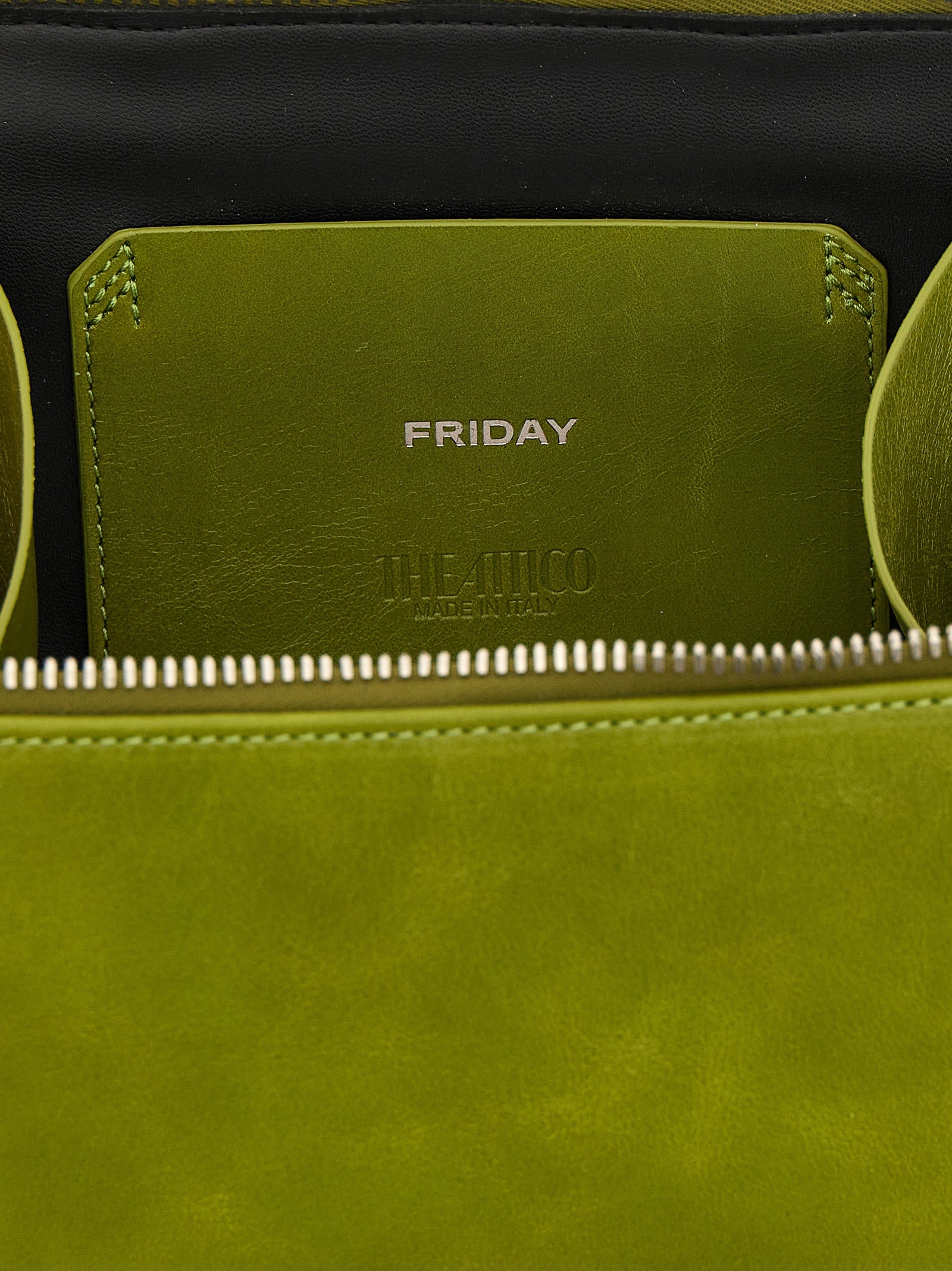 Friday mini handbag Green Calfskin Leather (bos Taurus) Hand Bags