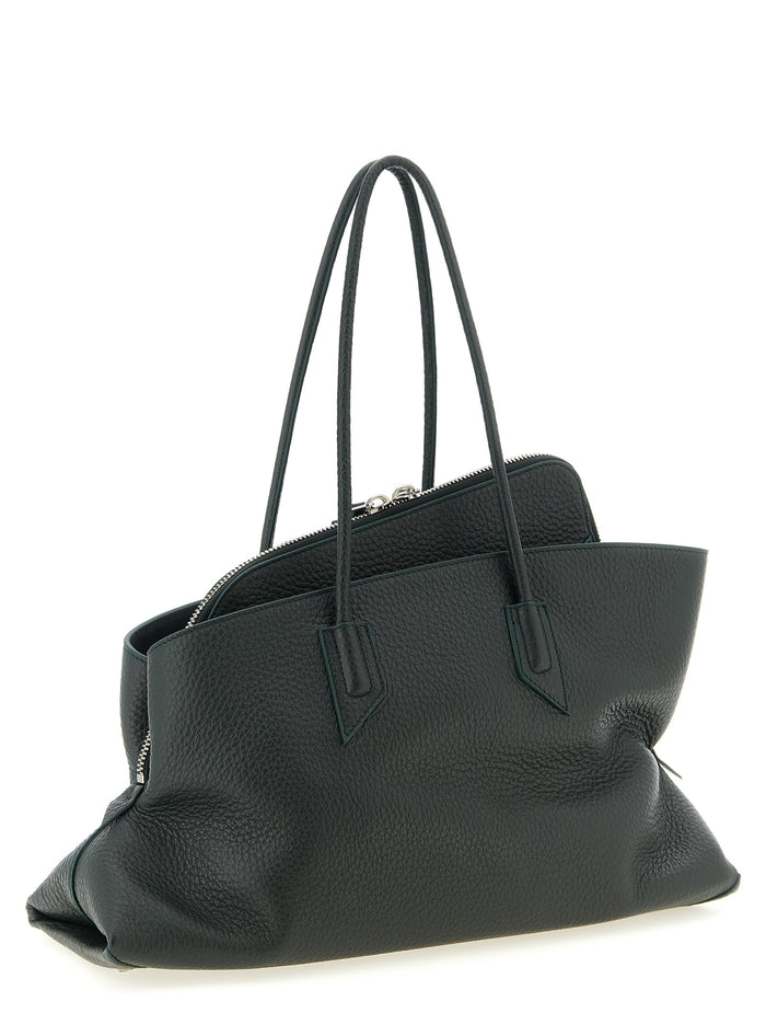 La Passeggiata Medium shoulder bag Green Calfskin Leather (bos Taurus)