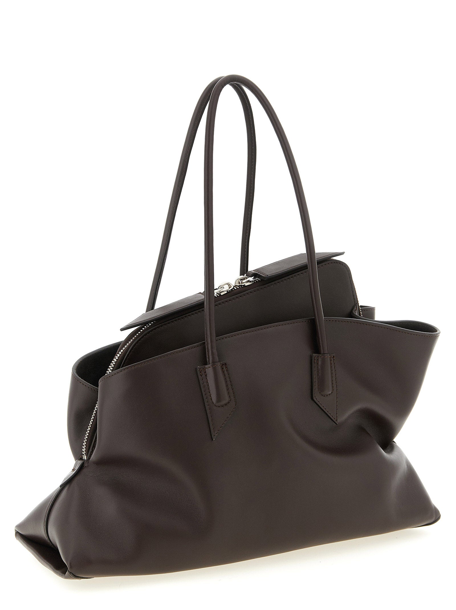 La Passeggiata Medium Shoulder Bag Brown Calfskin Leather (bos Taurus)