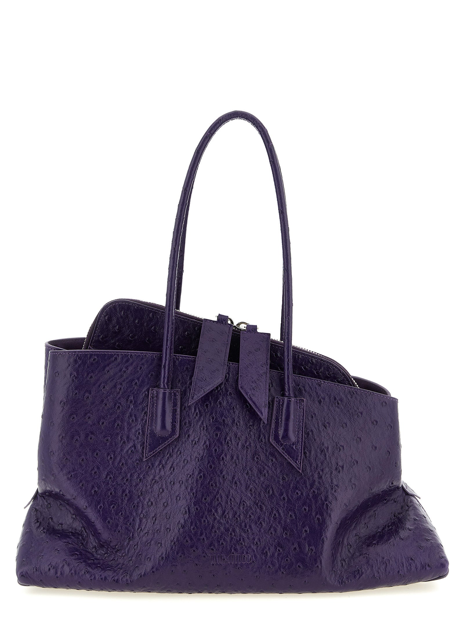 La Passeggiata Medium Shoulder Bag Purple Leather