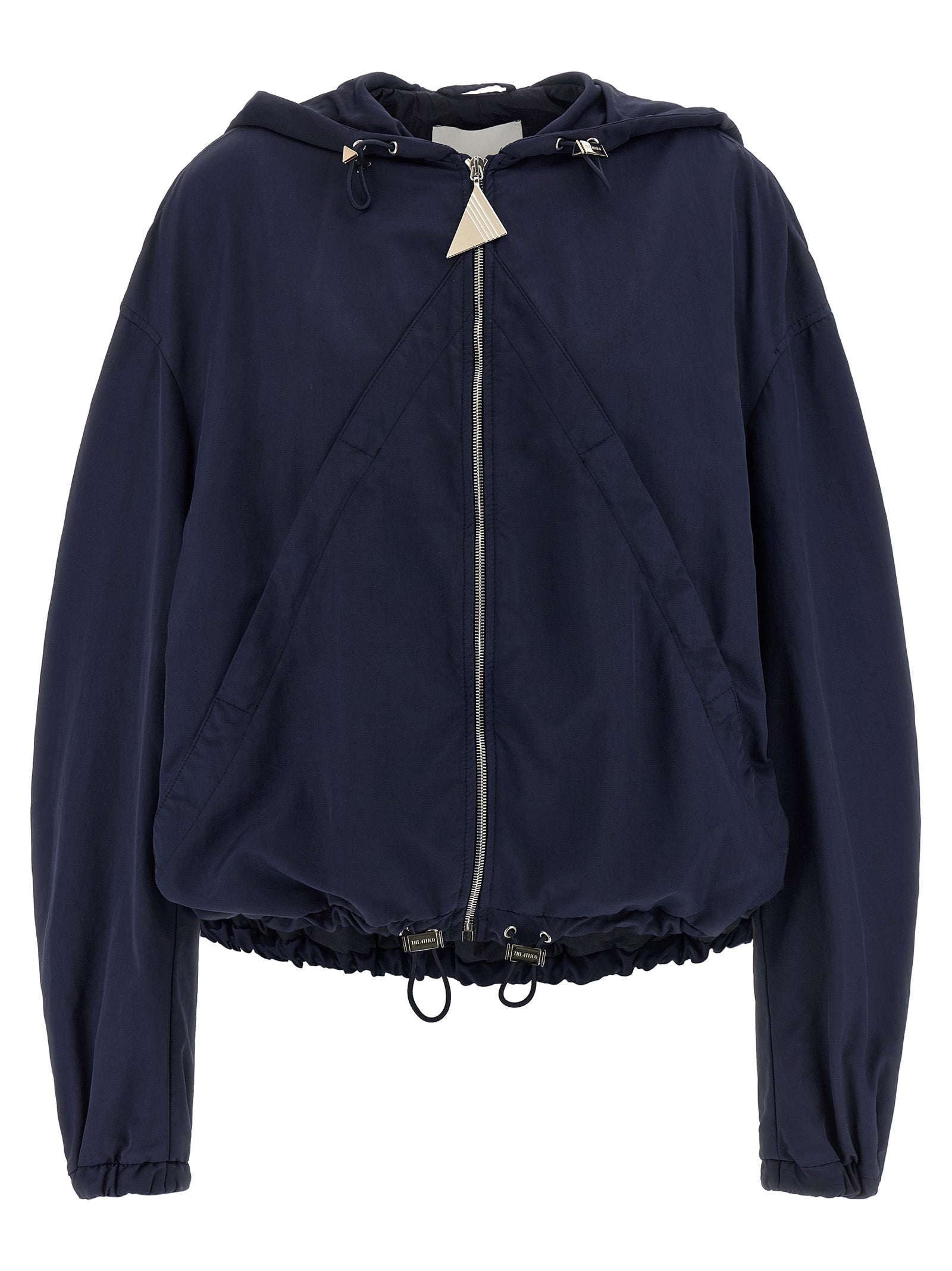 Hooded bomber jacket Blue Polyamide Down Jacket, Parka, Casual