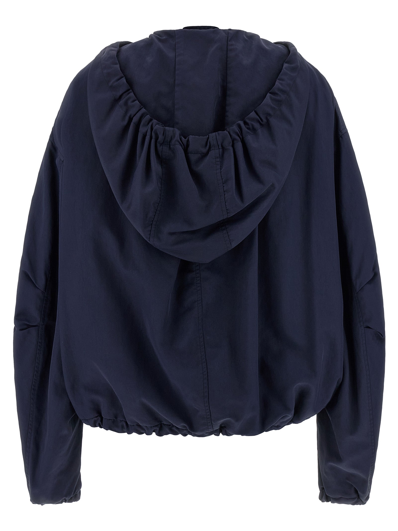 Hooded bomber jacket Blue Polyamide Down Jacket, Parka, Casual