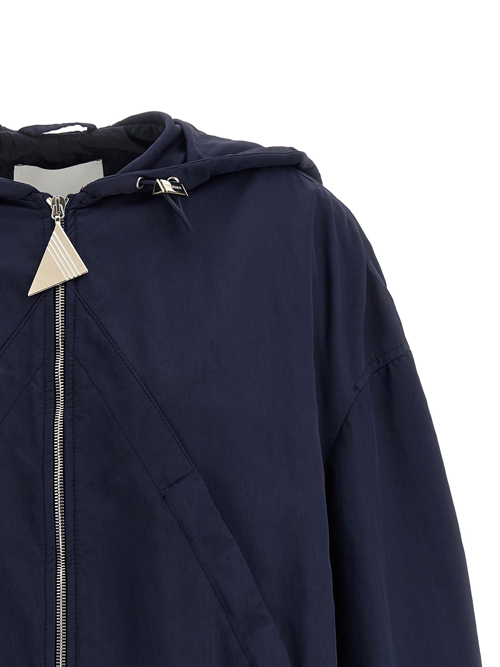 Hooded bomber jacket Blue Polyamide Down Jacket, Parka, Casual