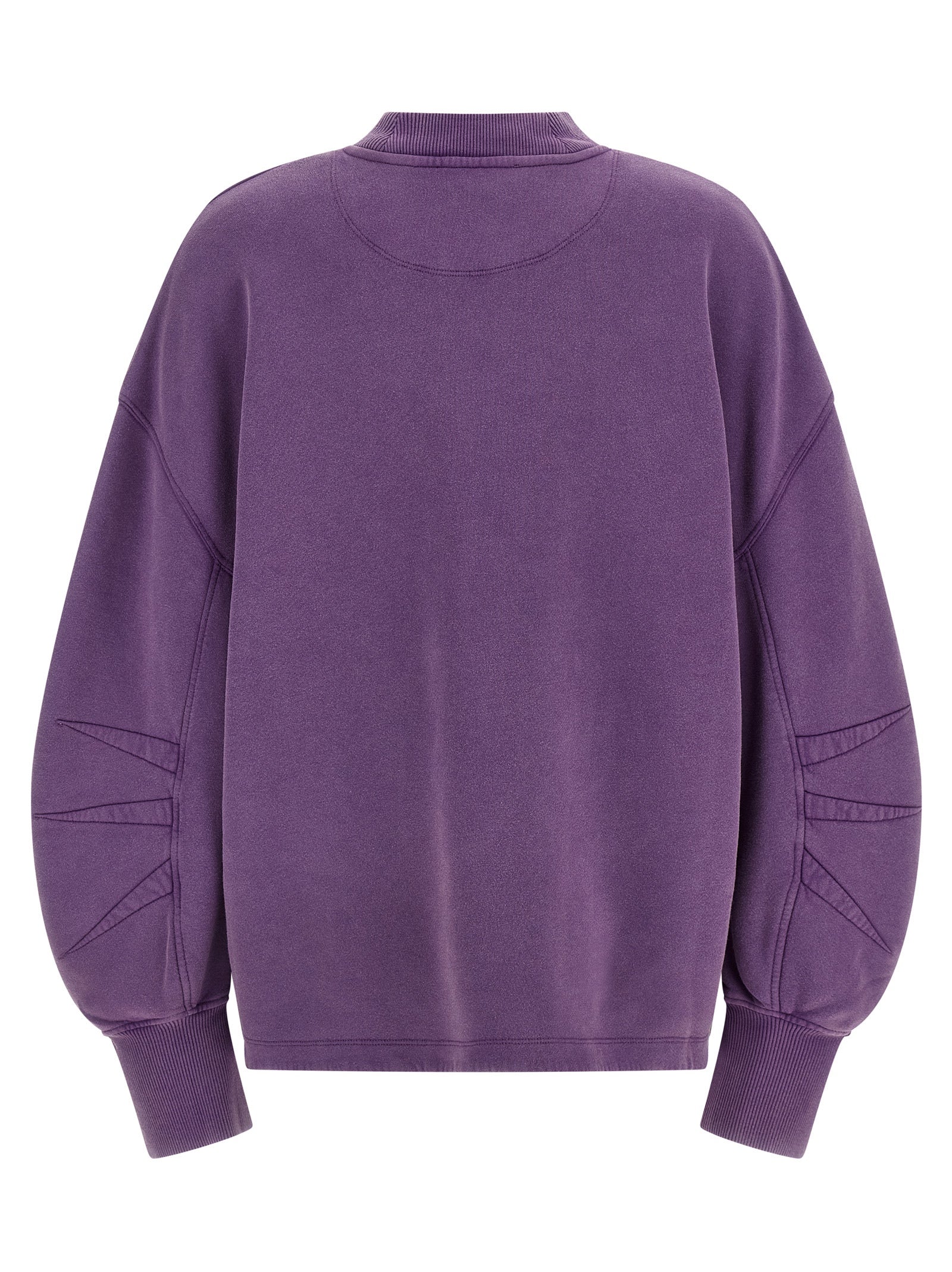 Shaped slit sweatshirt Purple Cotton