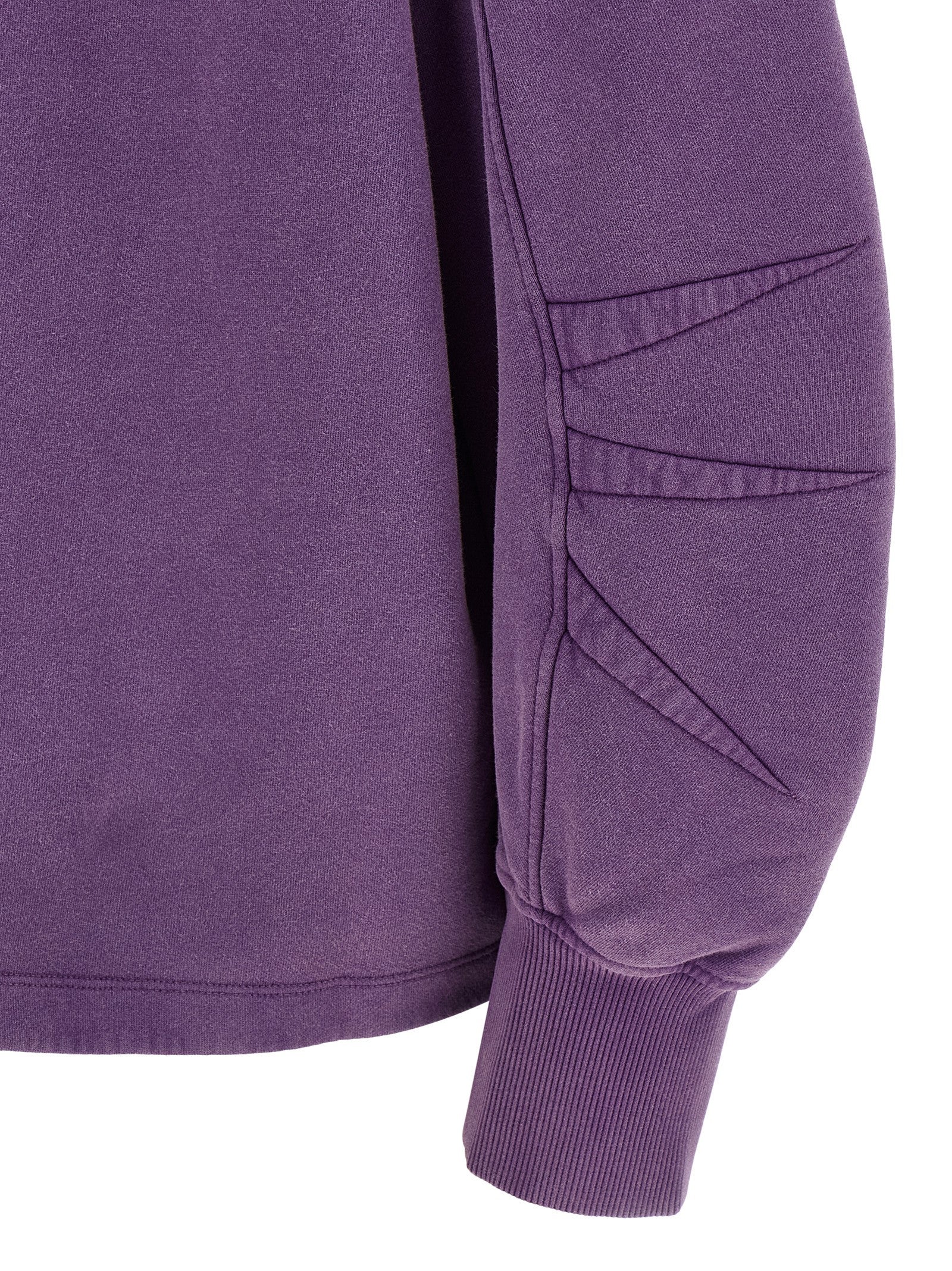 Shaped slit sweatshirt Purple Cotton