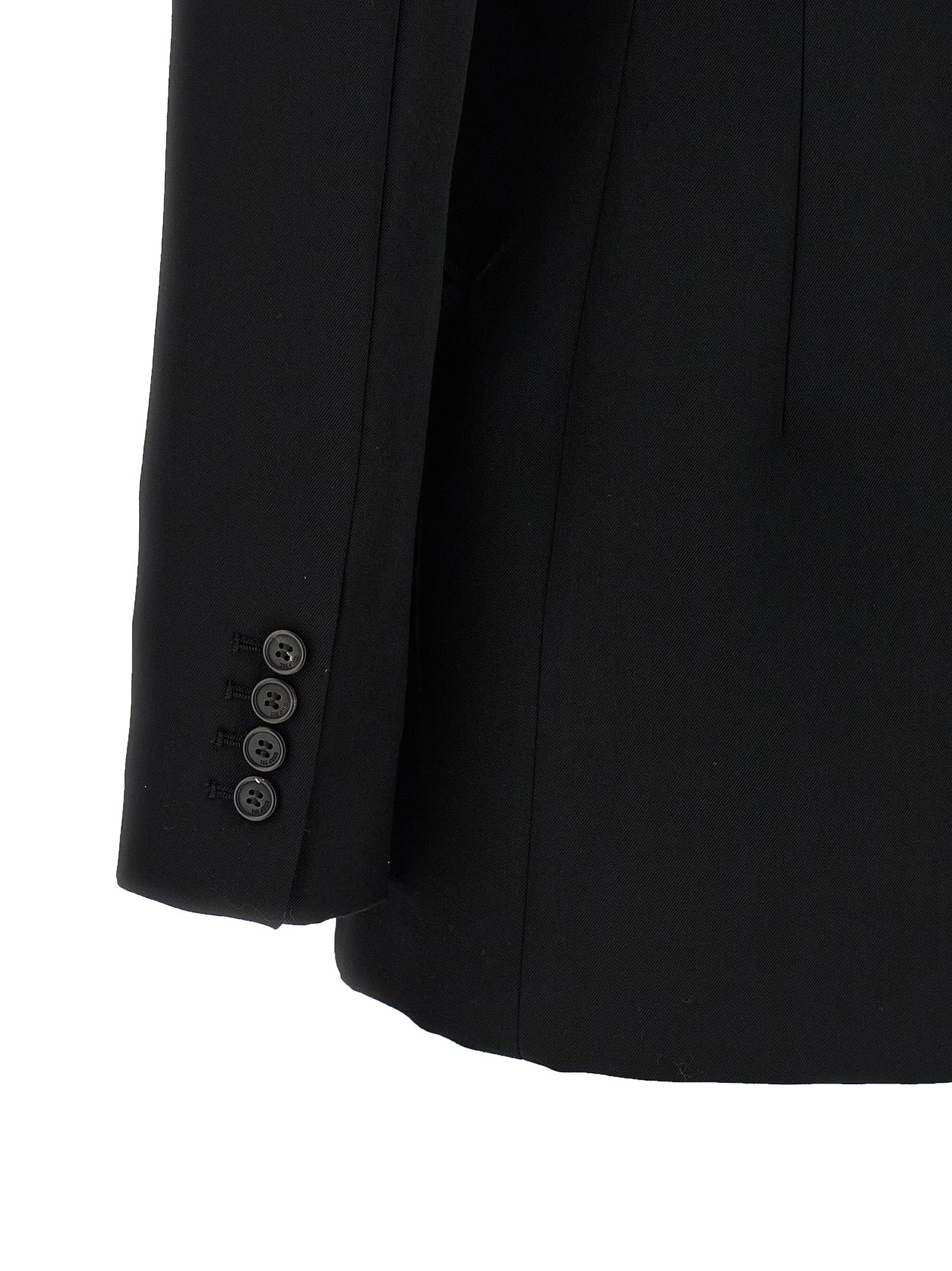 Feather Blazer Black Virgin Wool Blazer, Suits