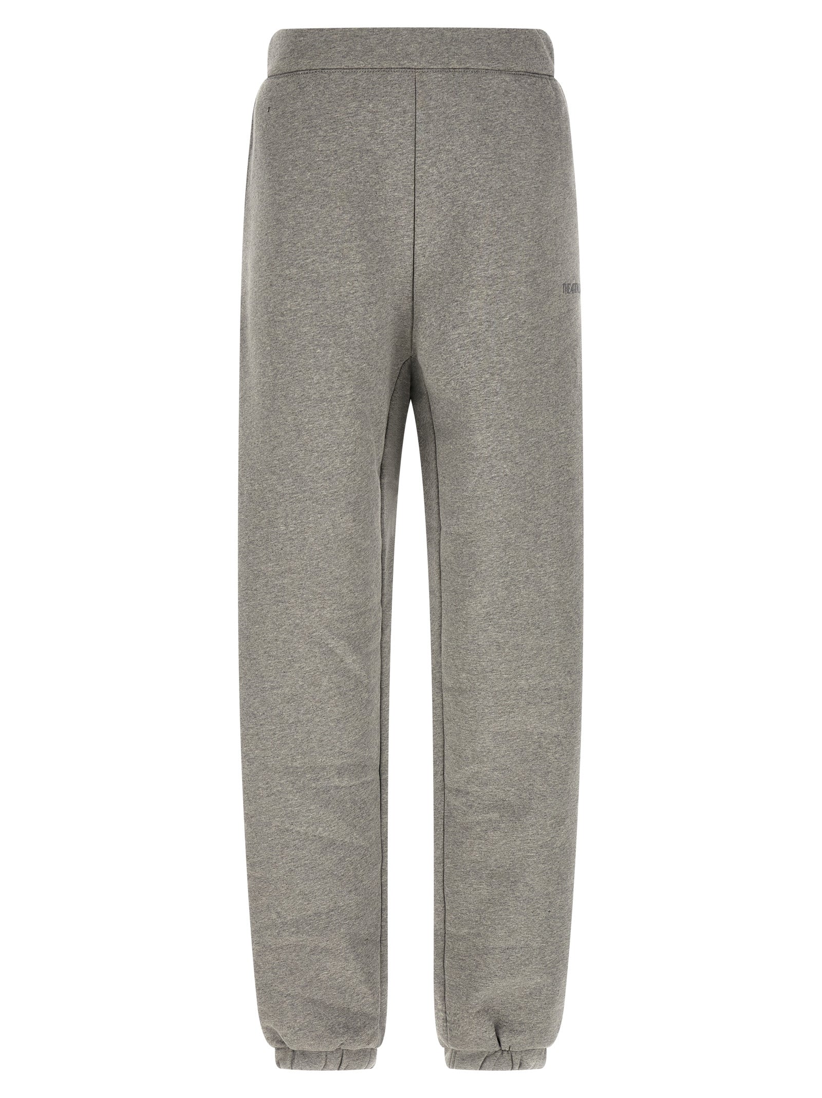 Logo embroidery joggers Gray Cotton Pant