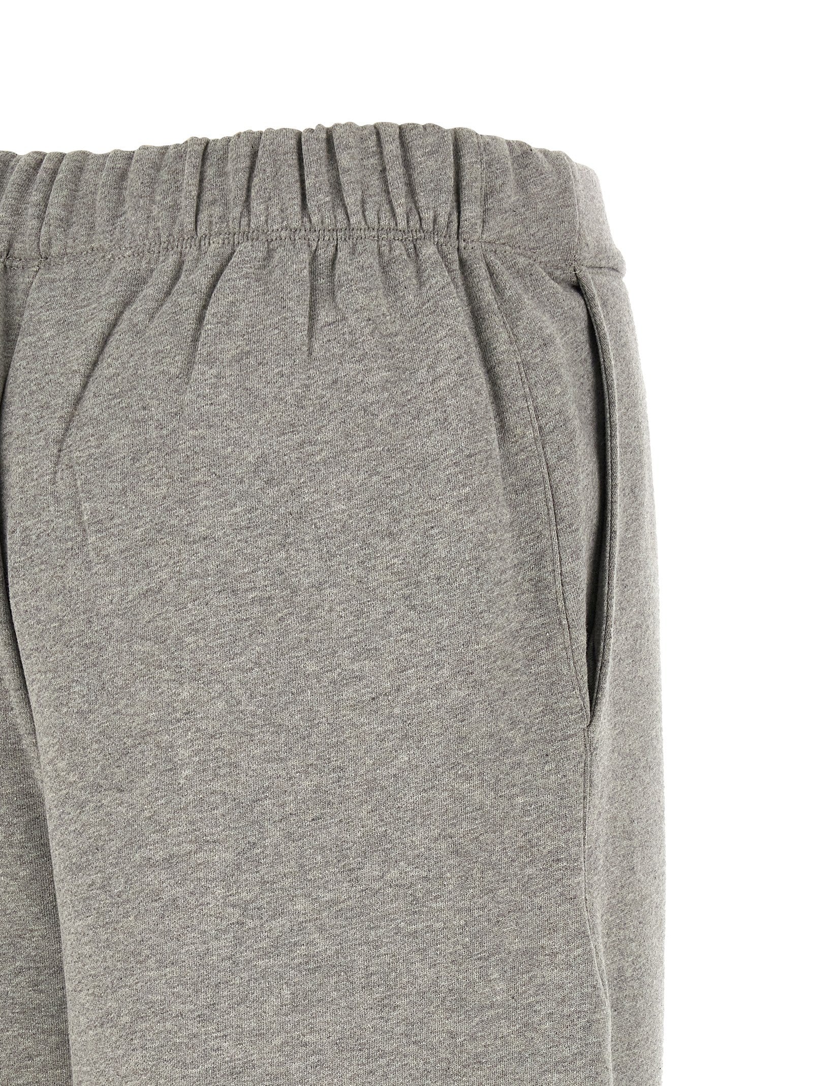 Logo embroidery joggers Gray Cotton Pant