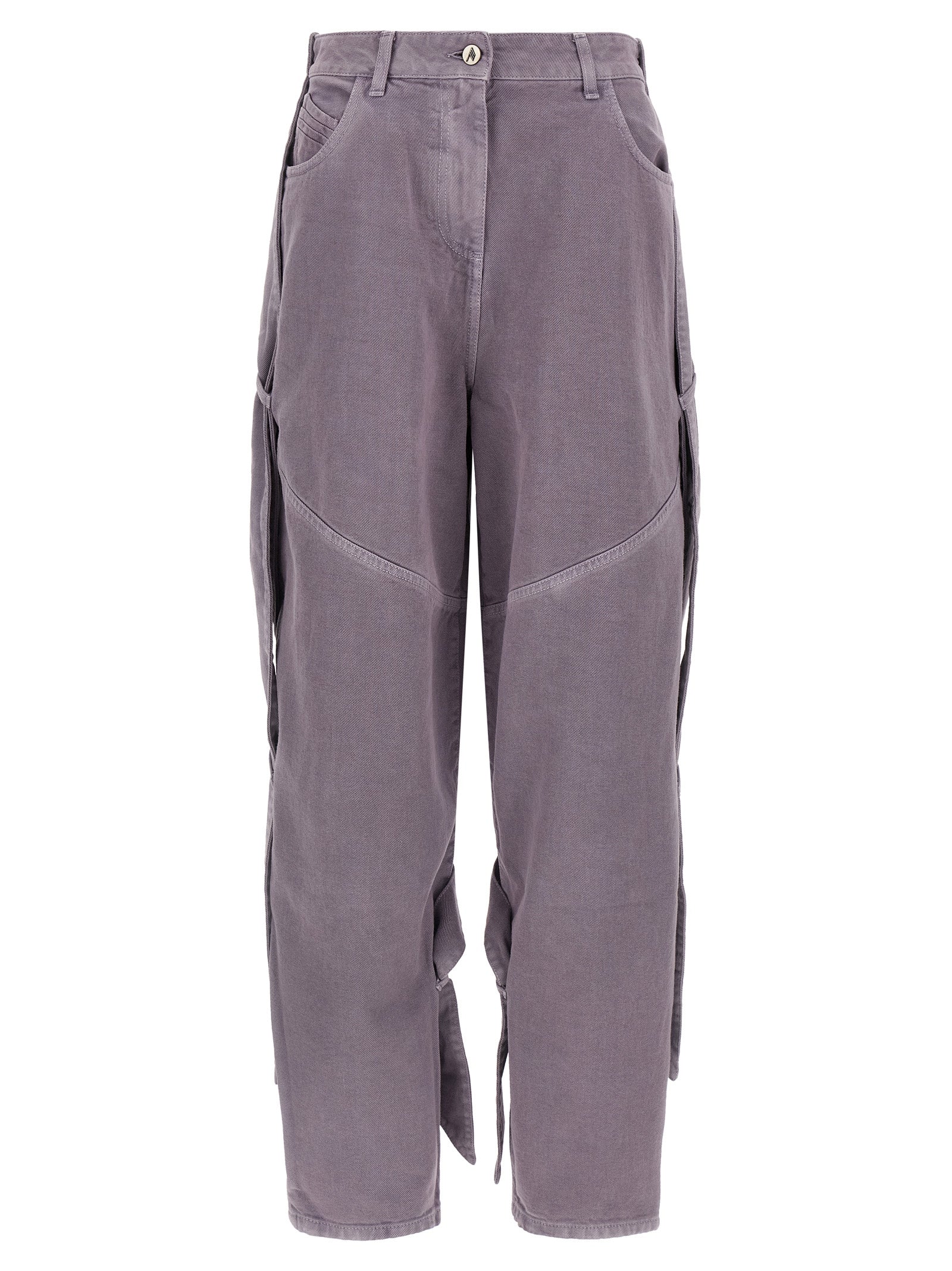 Garment-dyed jeans Purple Cotton