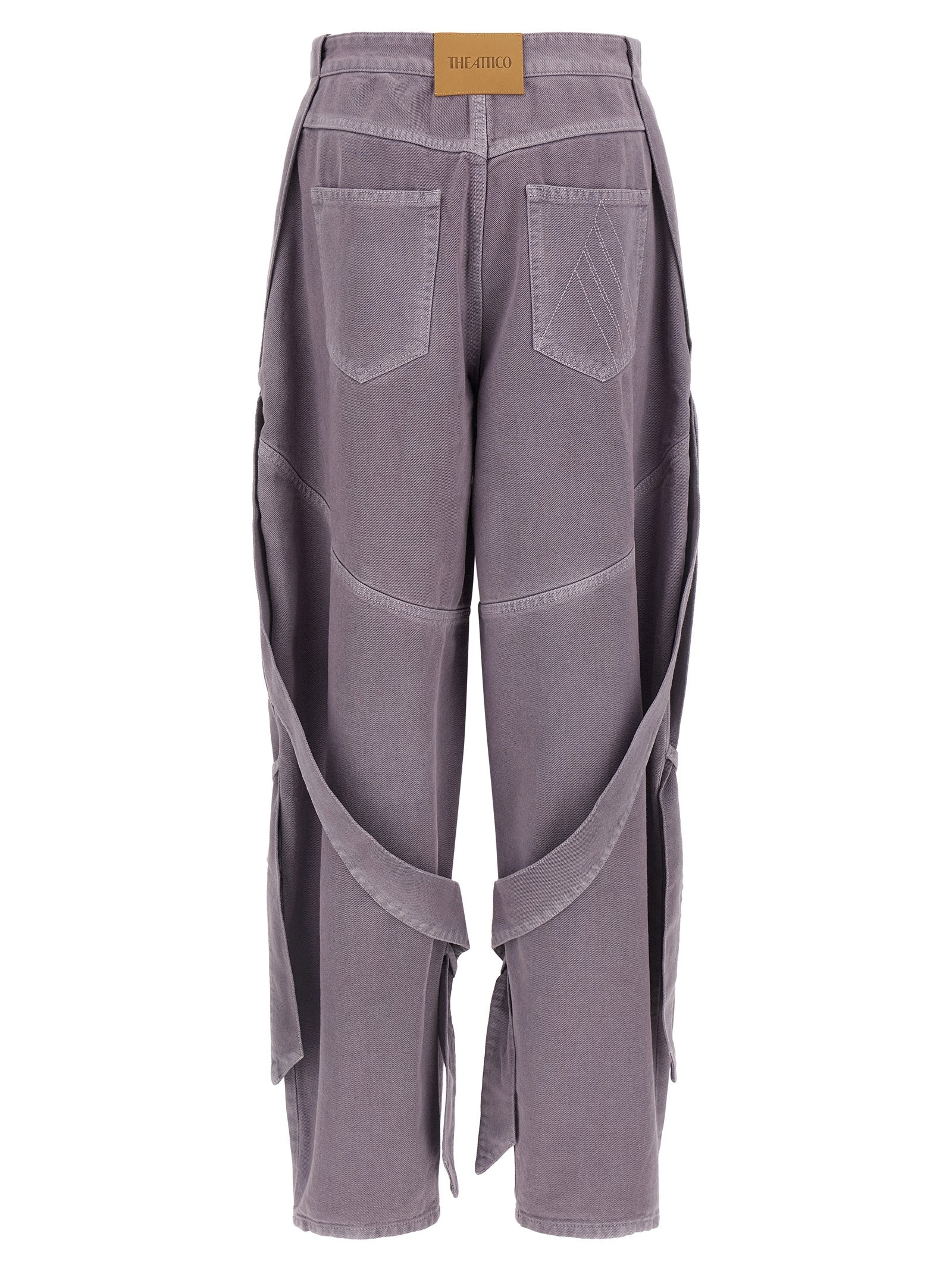 Garment-dyed jeans Purple Cotton