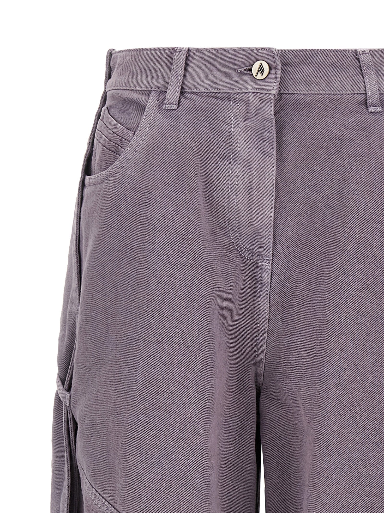 Garment-dyed jeans Purple Cotton
