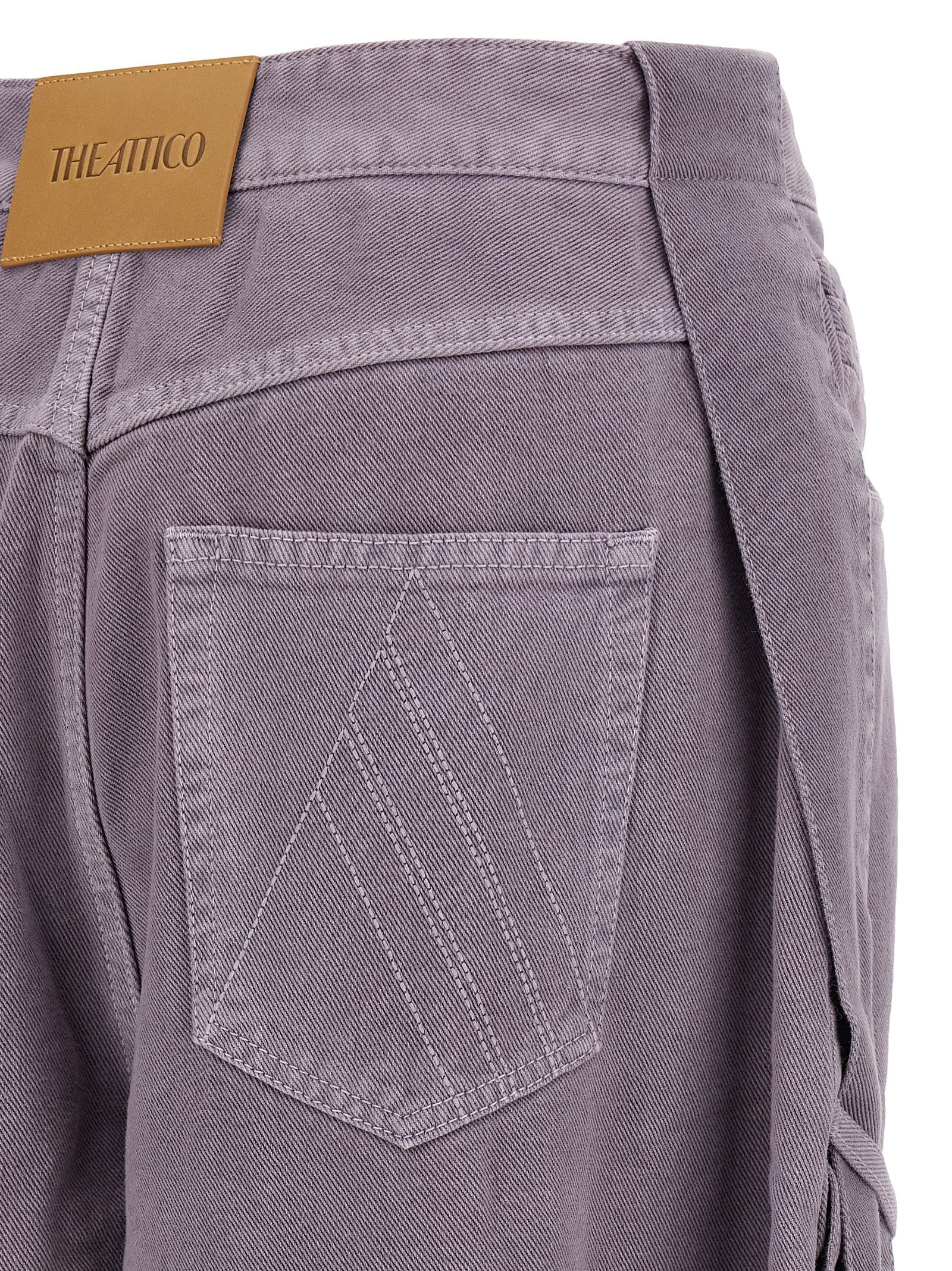 Garment-dyed jeans Purple Cotton