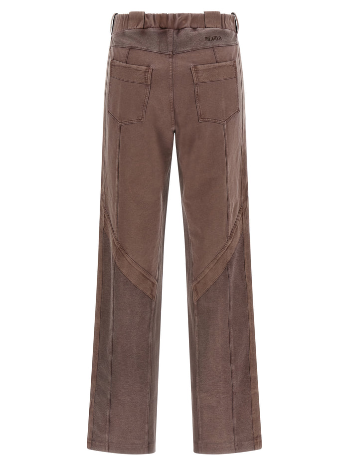 Front split pants Brown Cotton