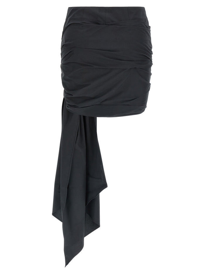 -bow skirt Black Cotton