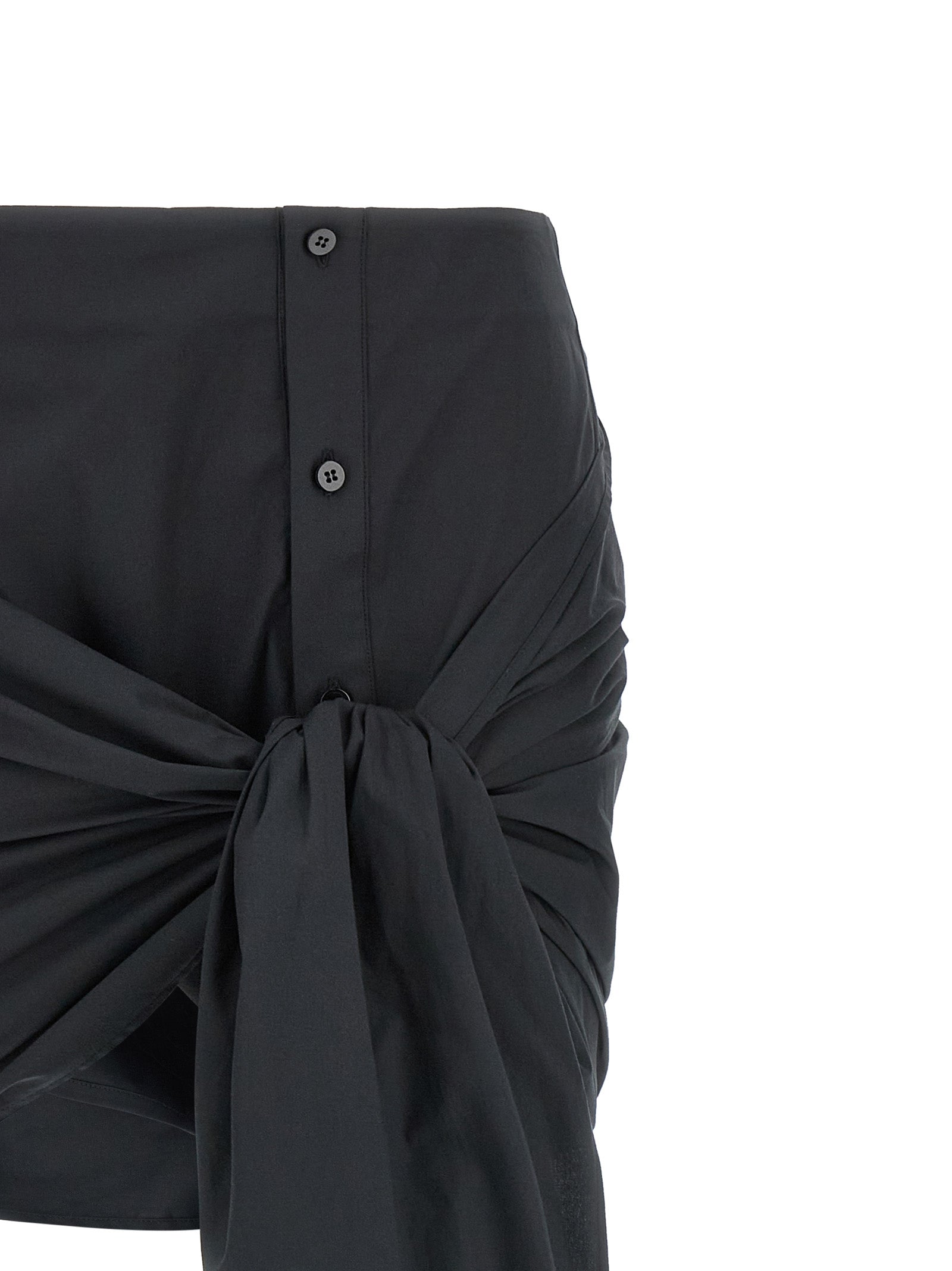 -bow skirt Black Cotton