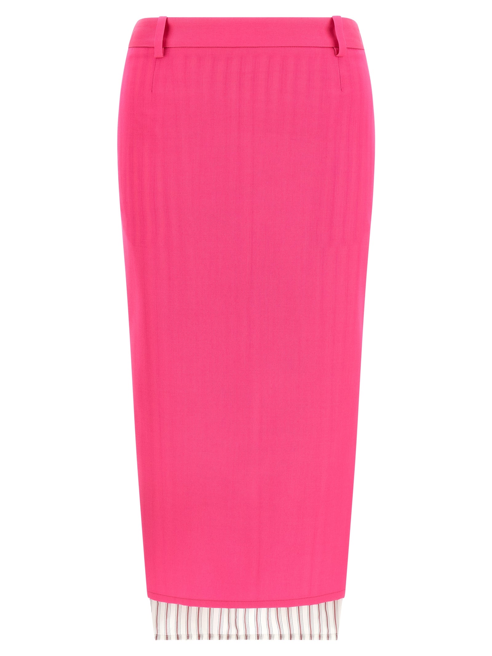 Double Layer Skirt Fuchsia Virgin Wool