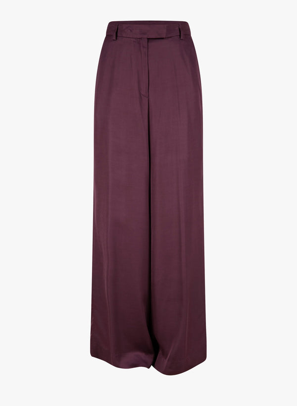 Dries Van Noten Viscose satin trousers in purple