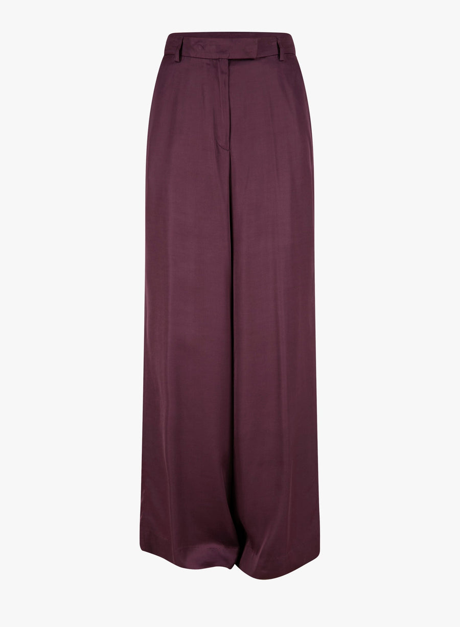 Dries Van Noten Viscose satin trousers in purple