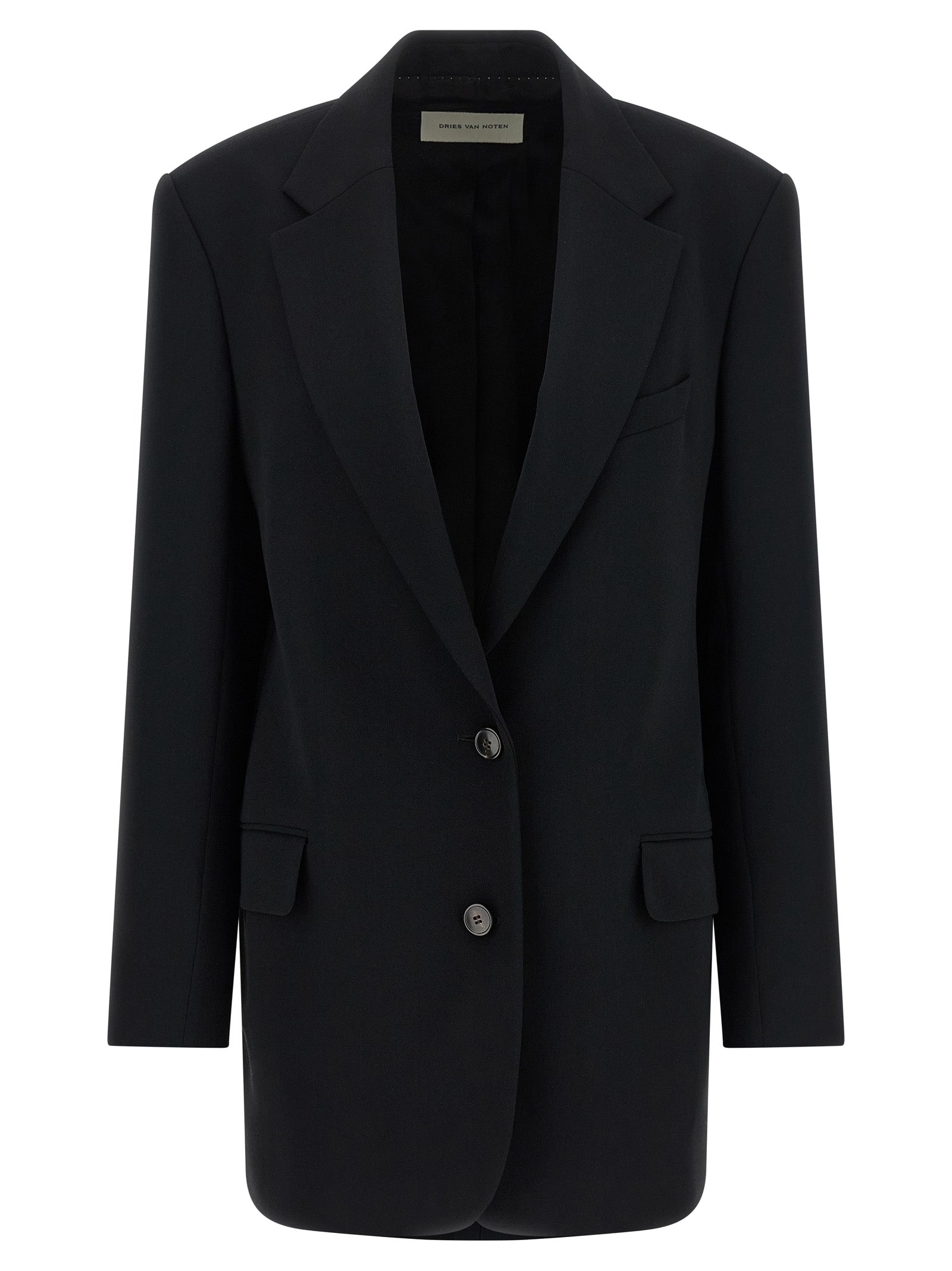 Basti Blazer Black Polyester Blazer, Suits