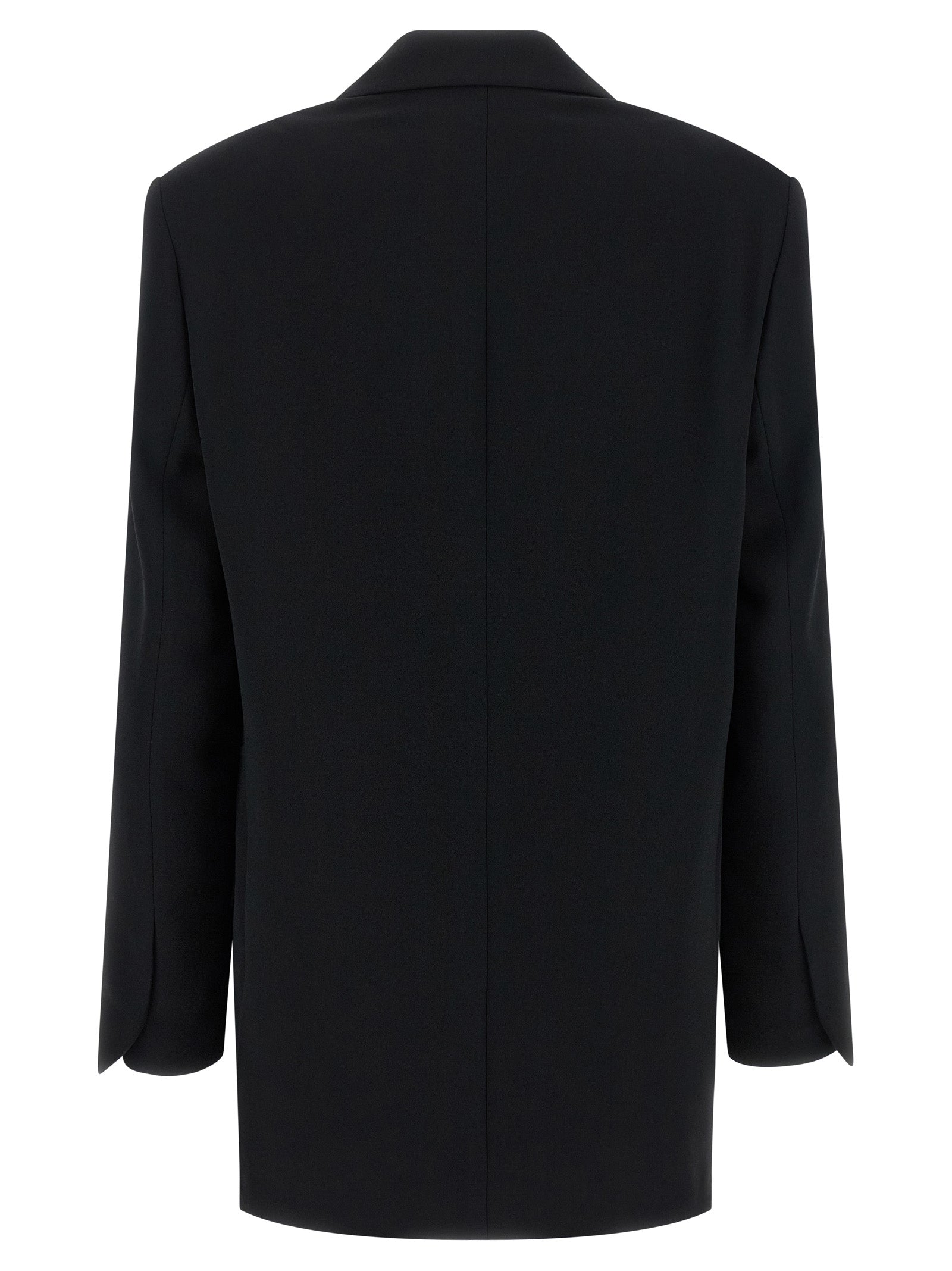 Basti Blazer Black Polyester Blazer, Suits
