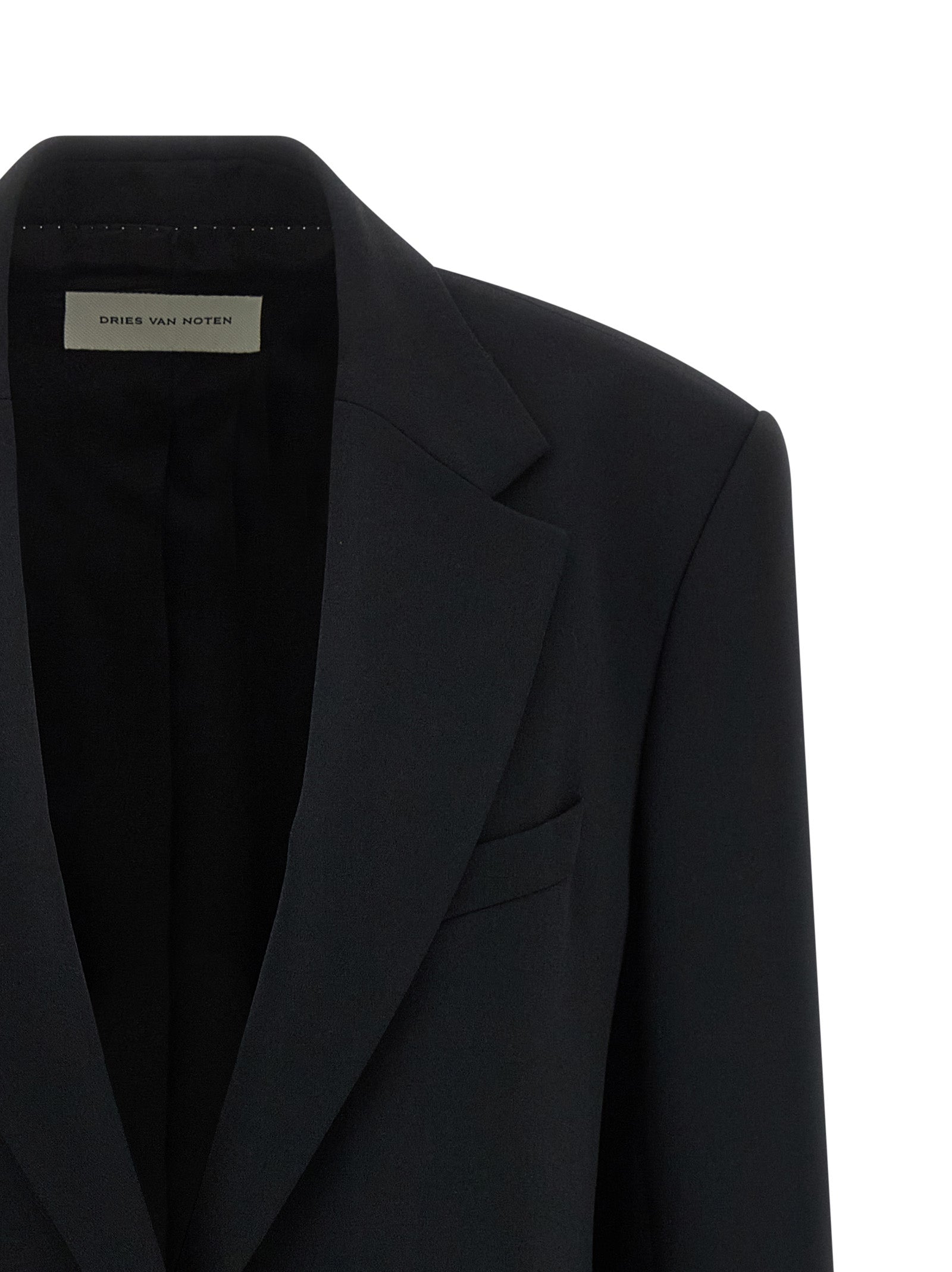 Basti Blazer Black Polyester Blazer, Suits