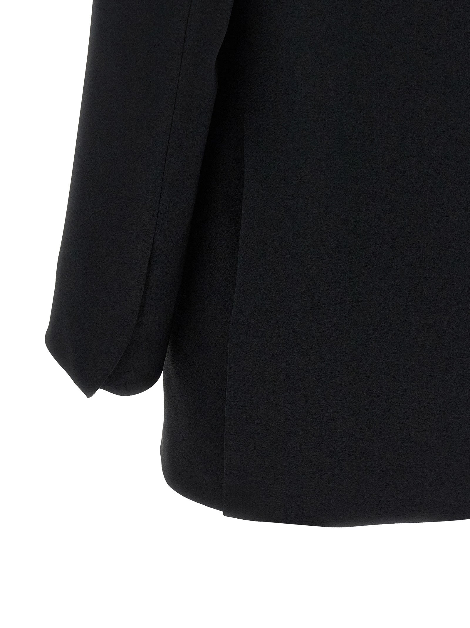 Basti Blazer Black Polyester Blazer, Suits