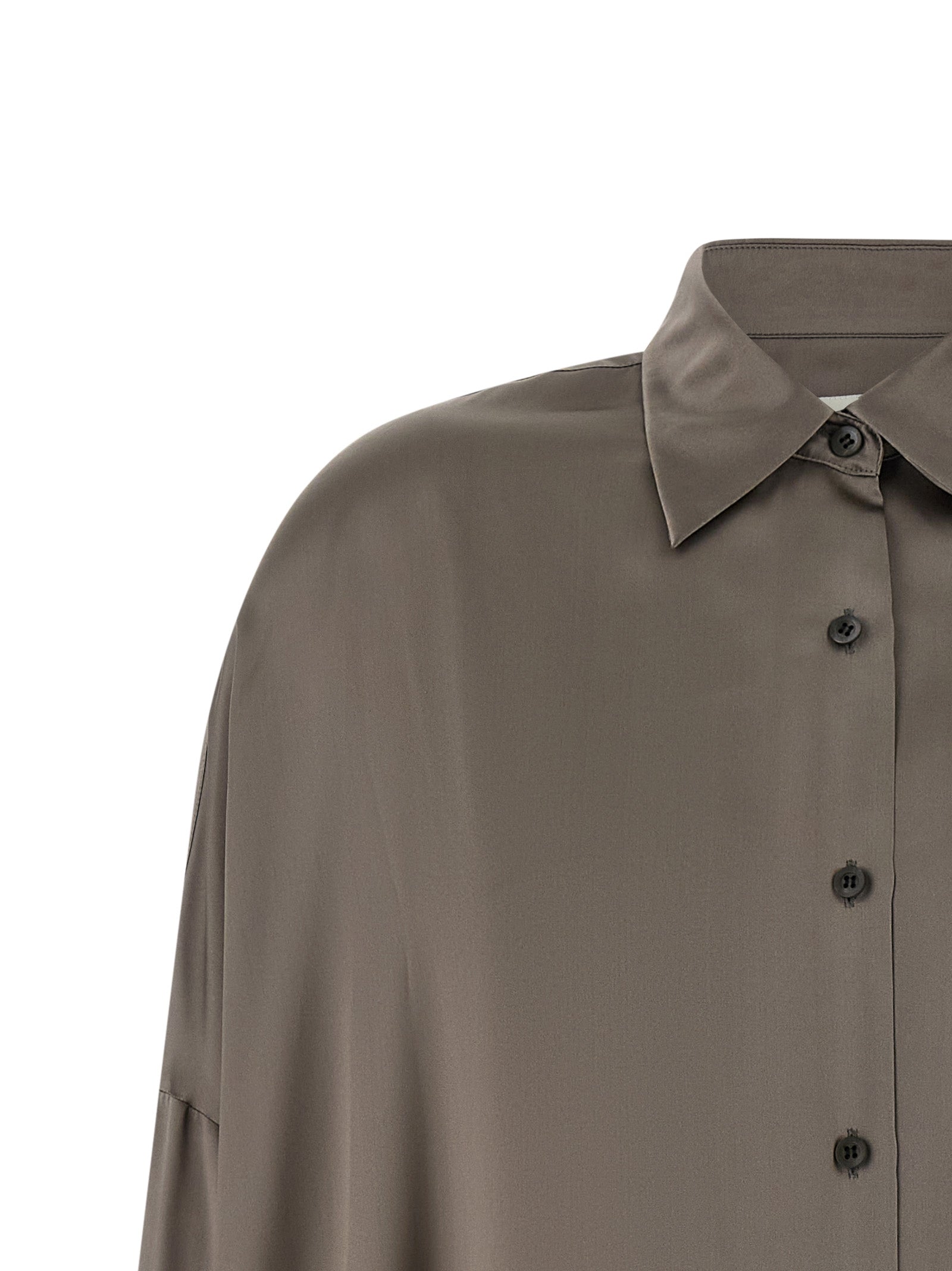 Casia shirt Gray Silk Shirt, Blouse