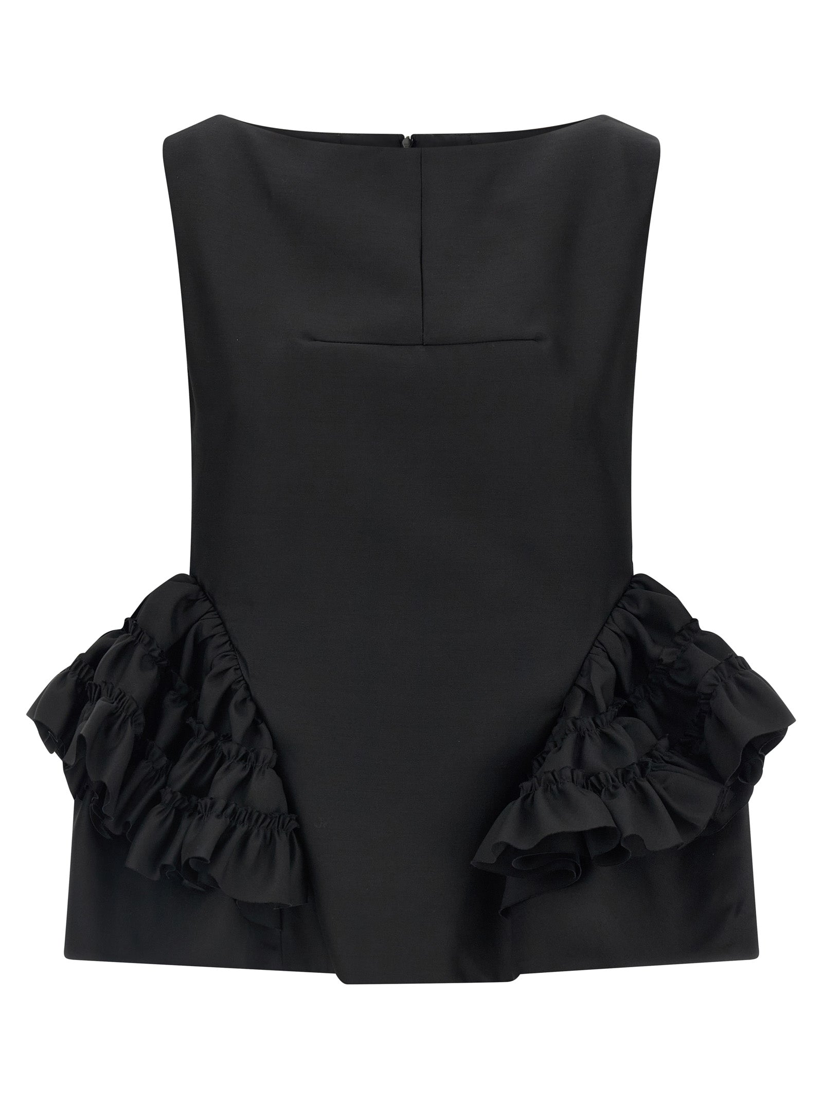 Casey Top Black Wool Tops