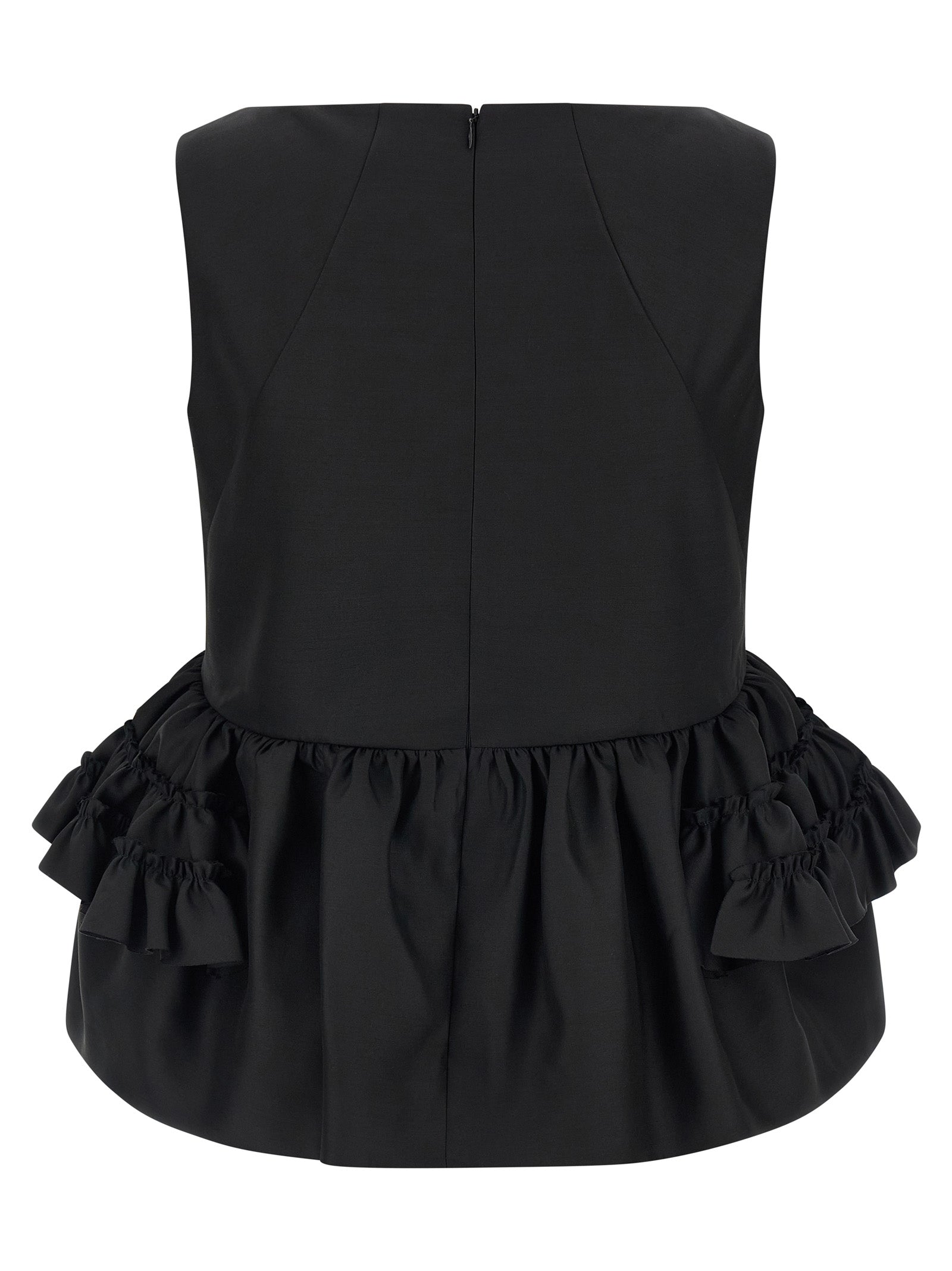 Casey Top Black Wool Tops