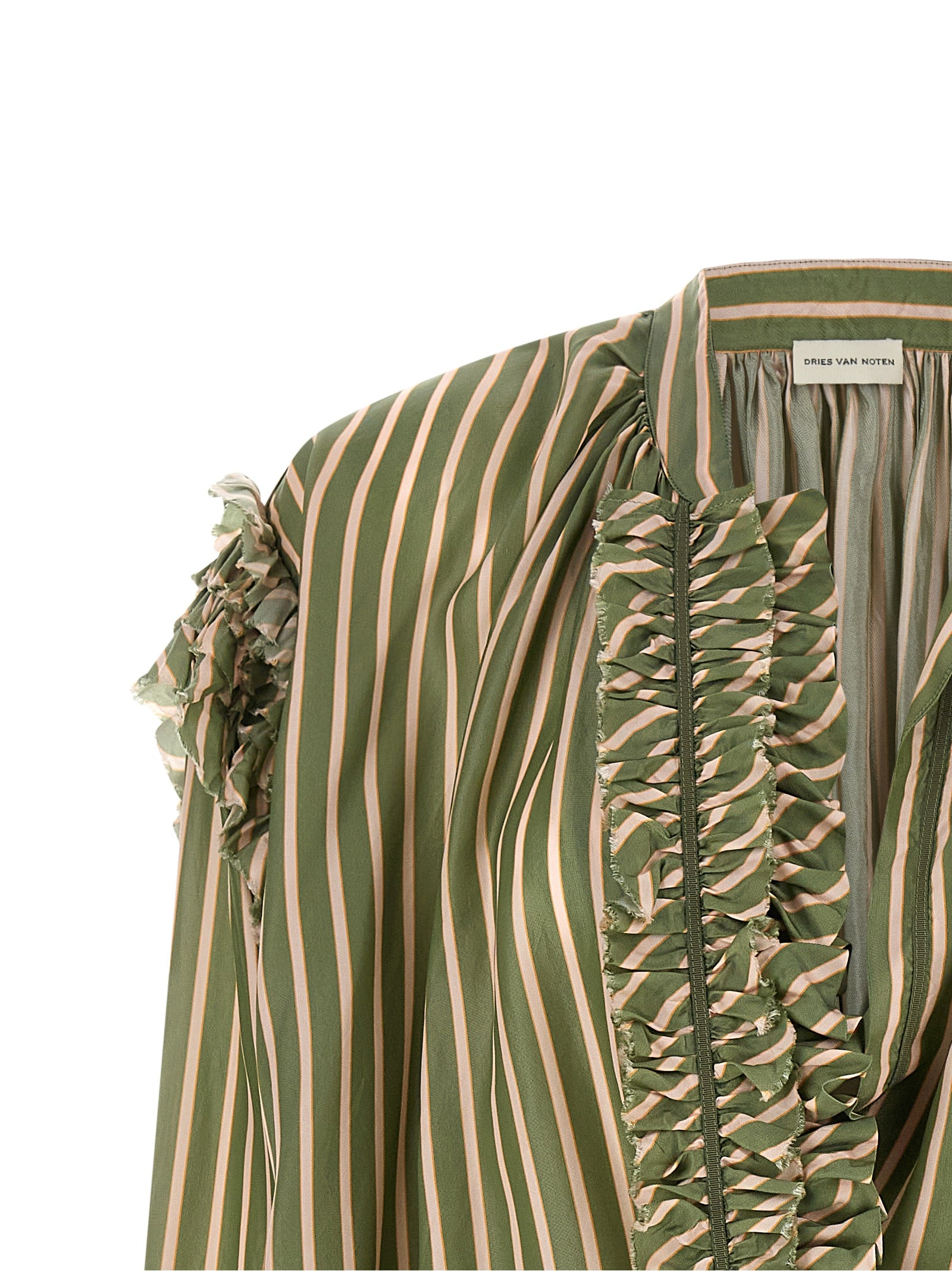 Cenever Bis Shirt Green Cupro Shirt, Blouse