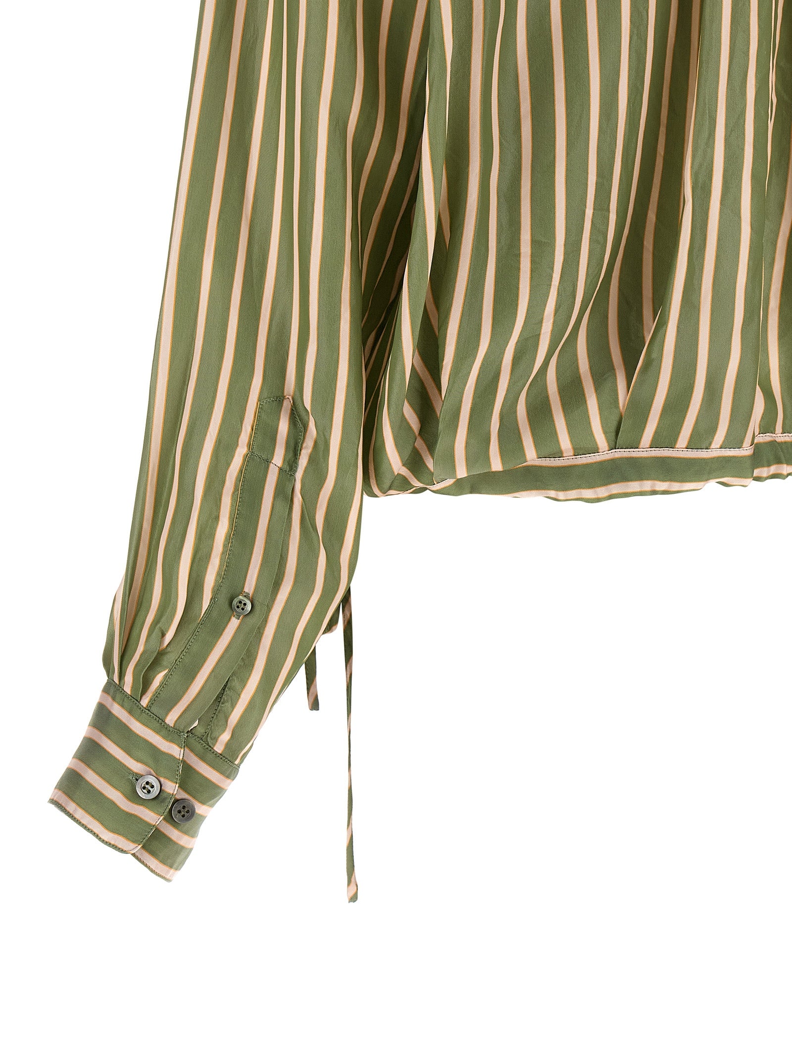 Cenever Bis Shirt Green Cupro Shirt, Blouse