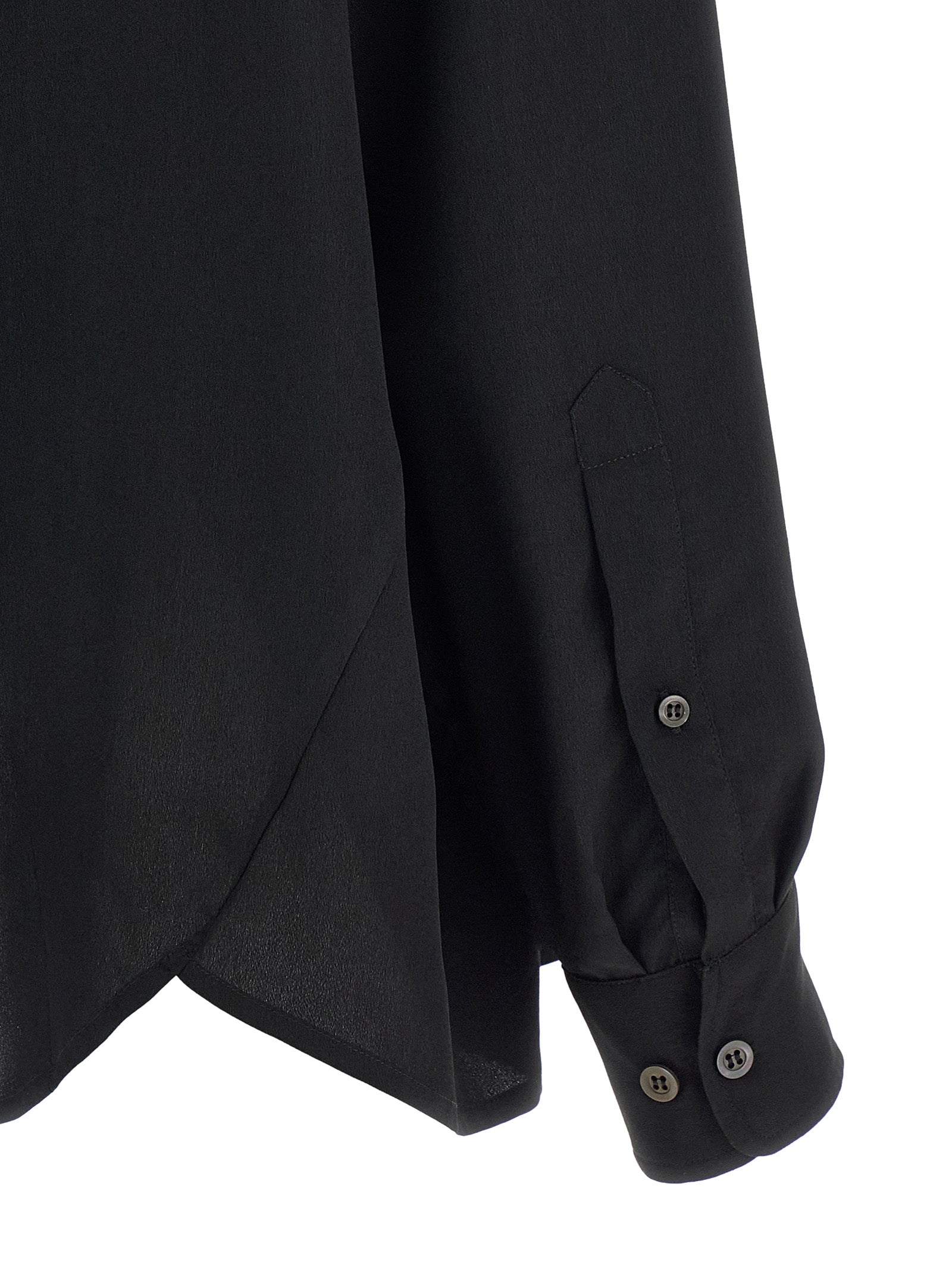 Casia Shirt Black Polyester Shirt, Blouse