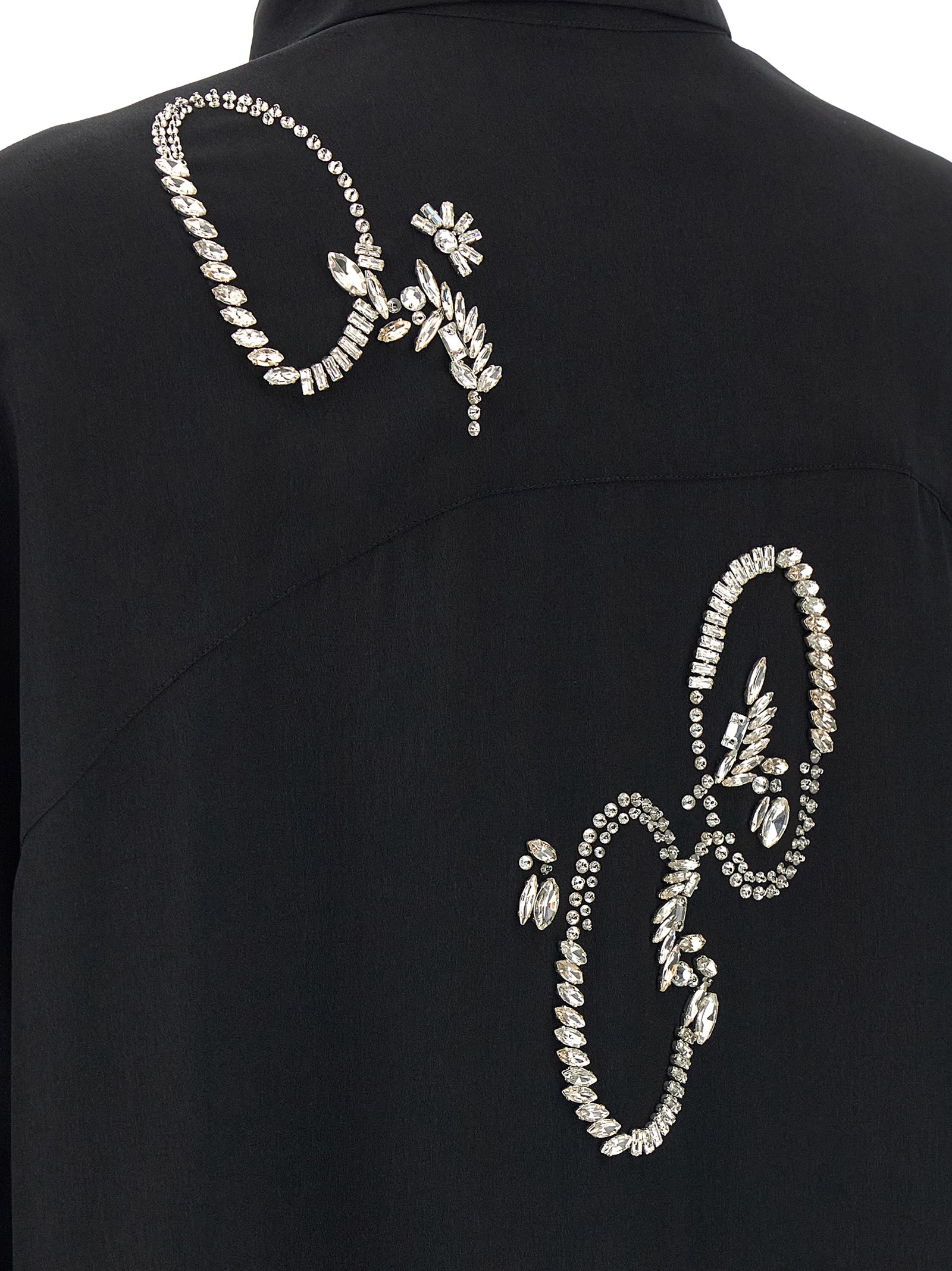 Casia Shirt Black Polyester Shirt, Blouse