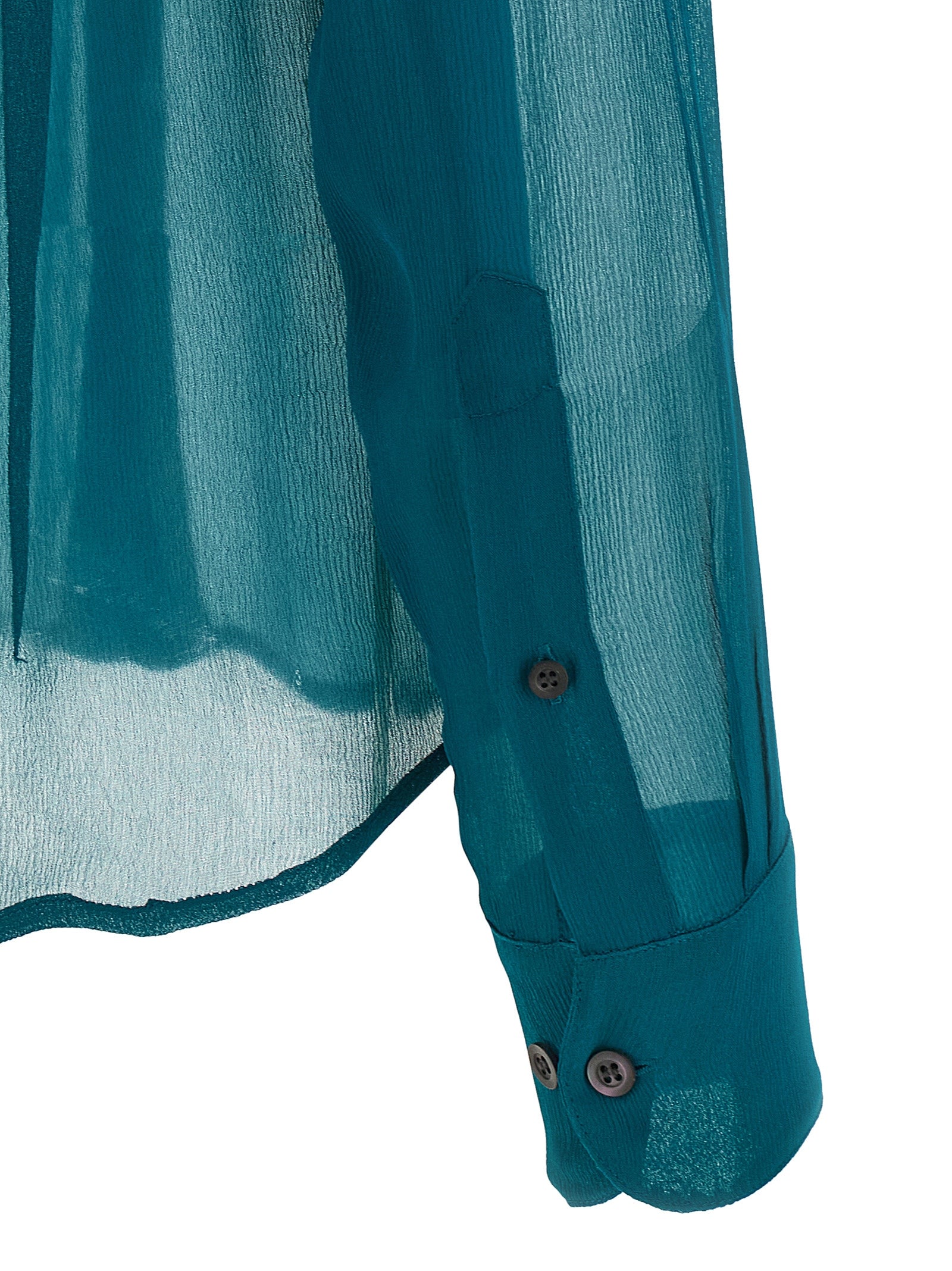 Chowsa Shirt Green Viscose Shirt, Blouse