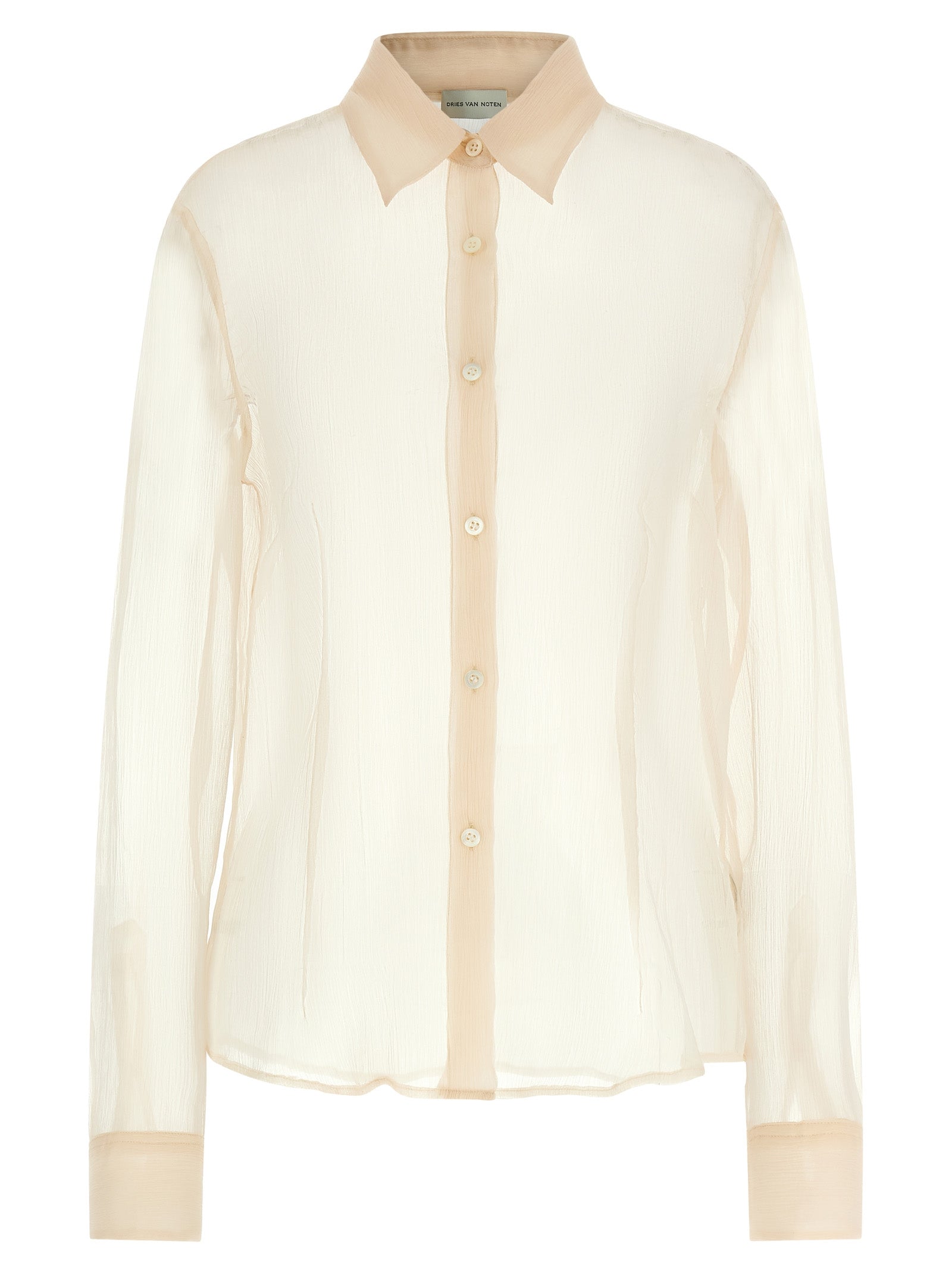 Cloudy Shirt Beige Silk Shirt, Blouse