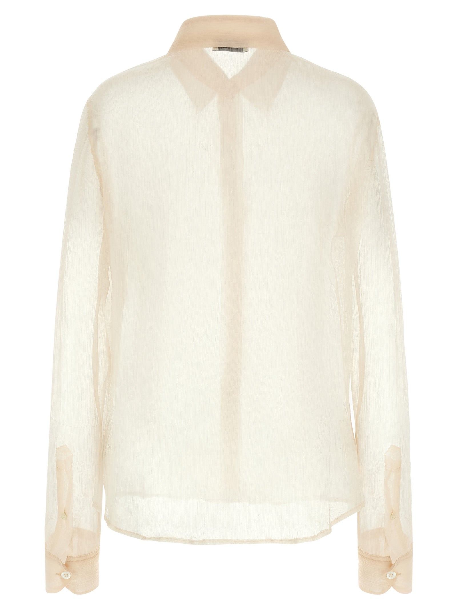 Cloudy Shirt Beige Silk Shirt, Blouse