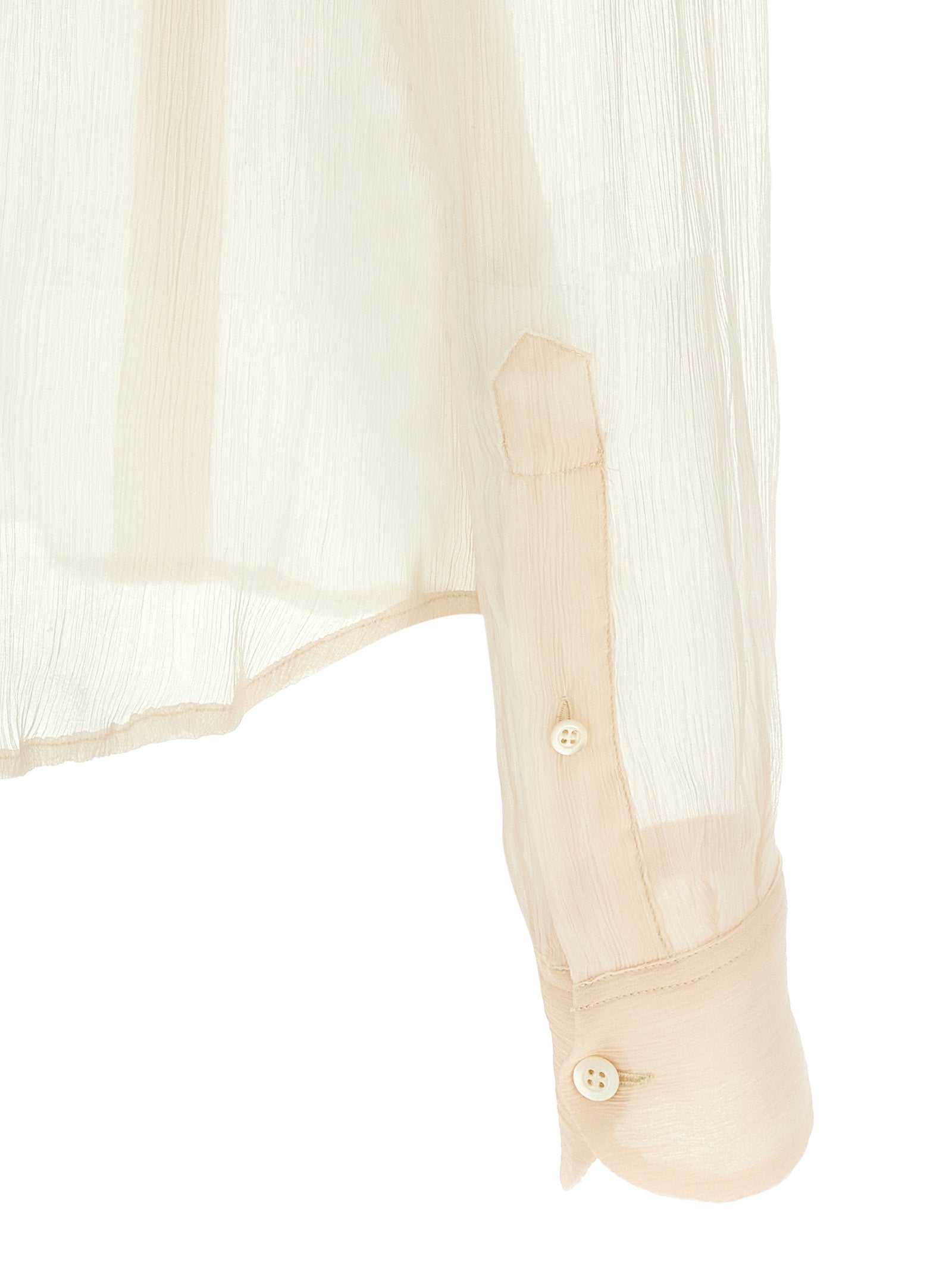 Cloudy Shirt Beige Silk Shirt, Blouse