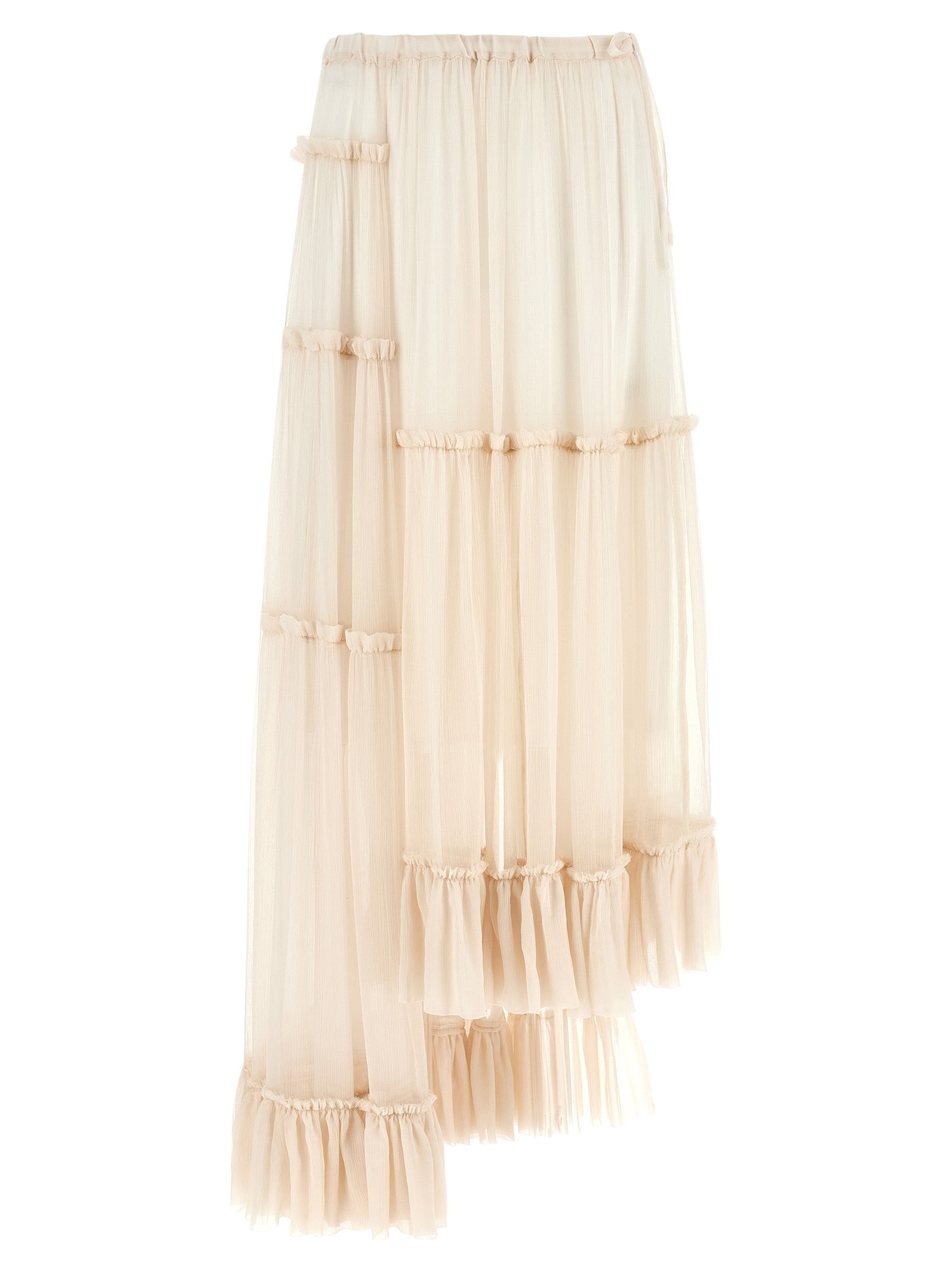 Sunia Bis Skirt Beige Silk