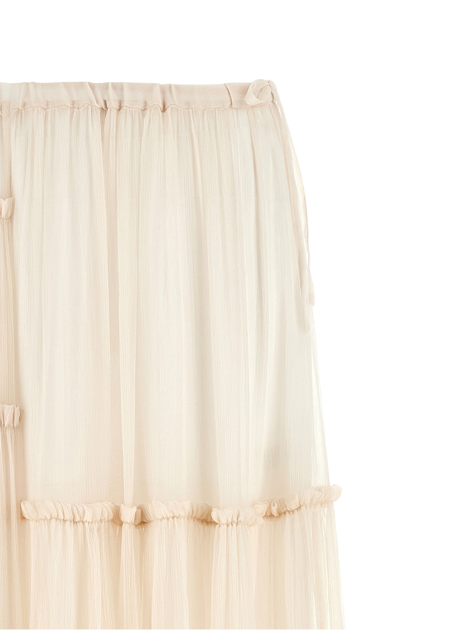 Sunia Bis Skirt Beige Silk