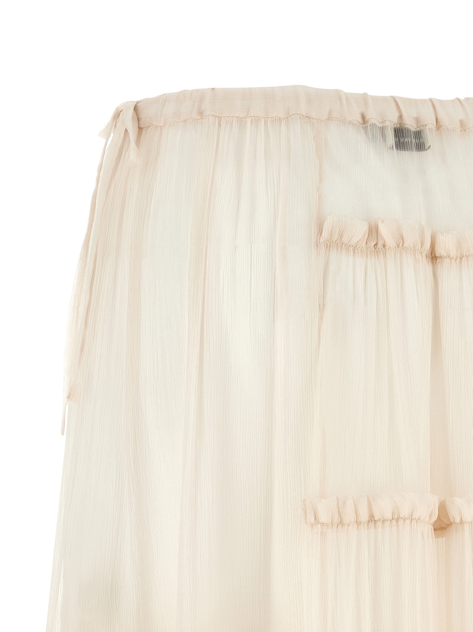 Sunia Bis Skirt Beige Silk