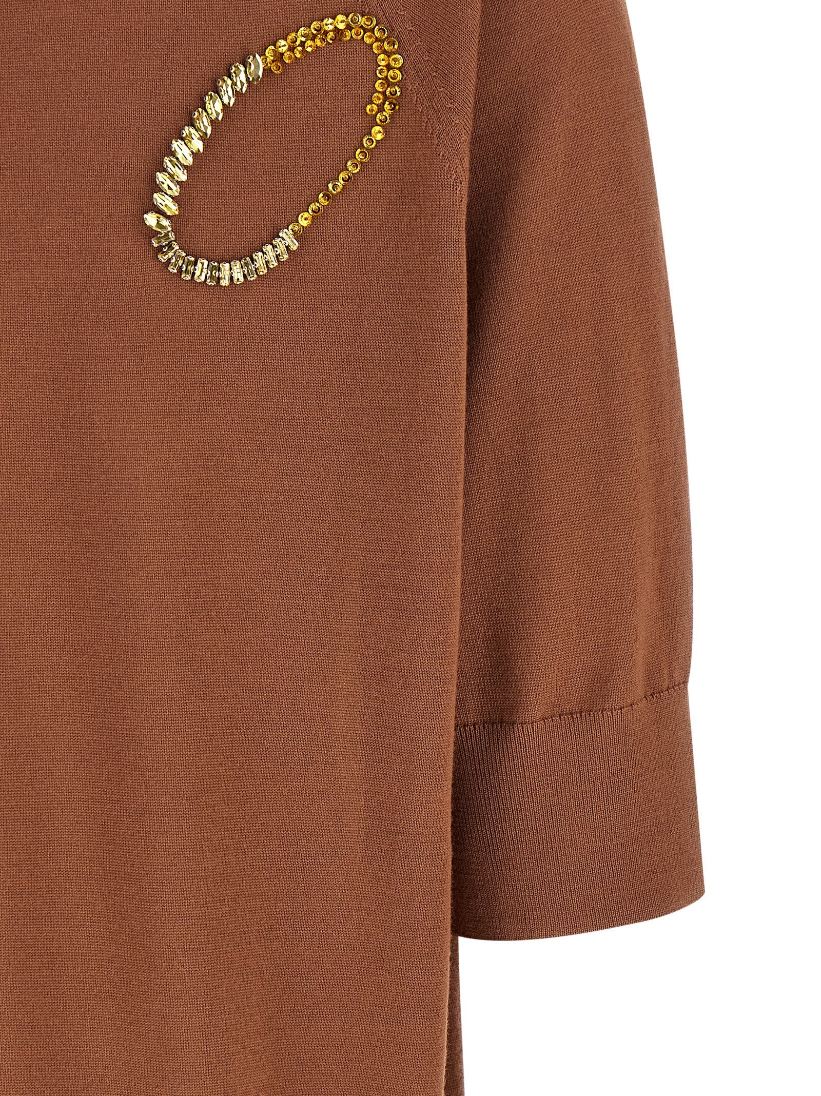 Tuan sweater Brown Merino Wool Sweater, Cardigans