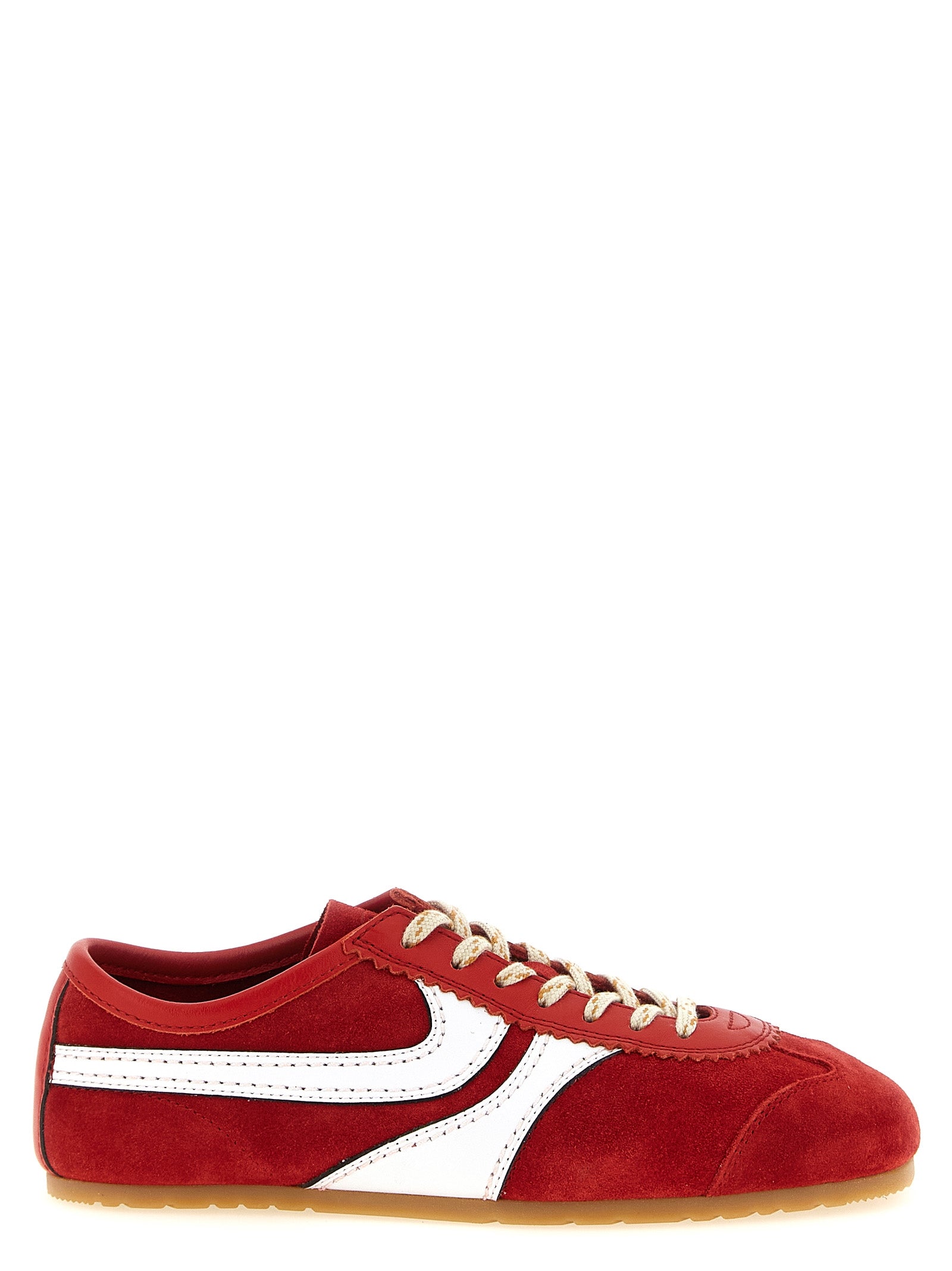 Suede sneakers Red Calfskin Leather Cow