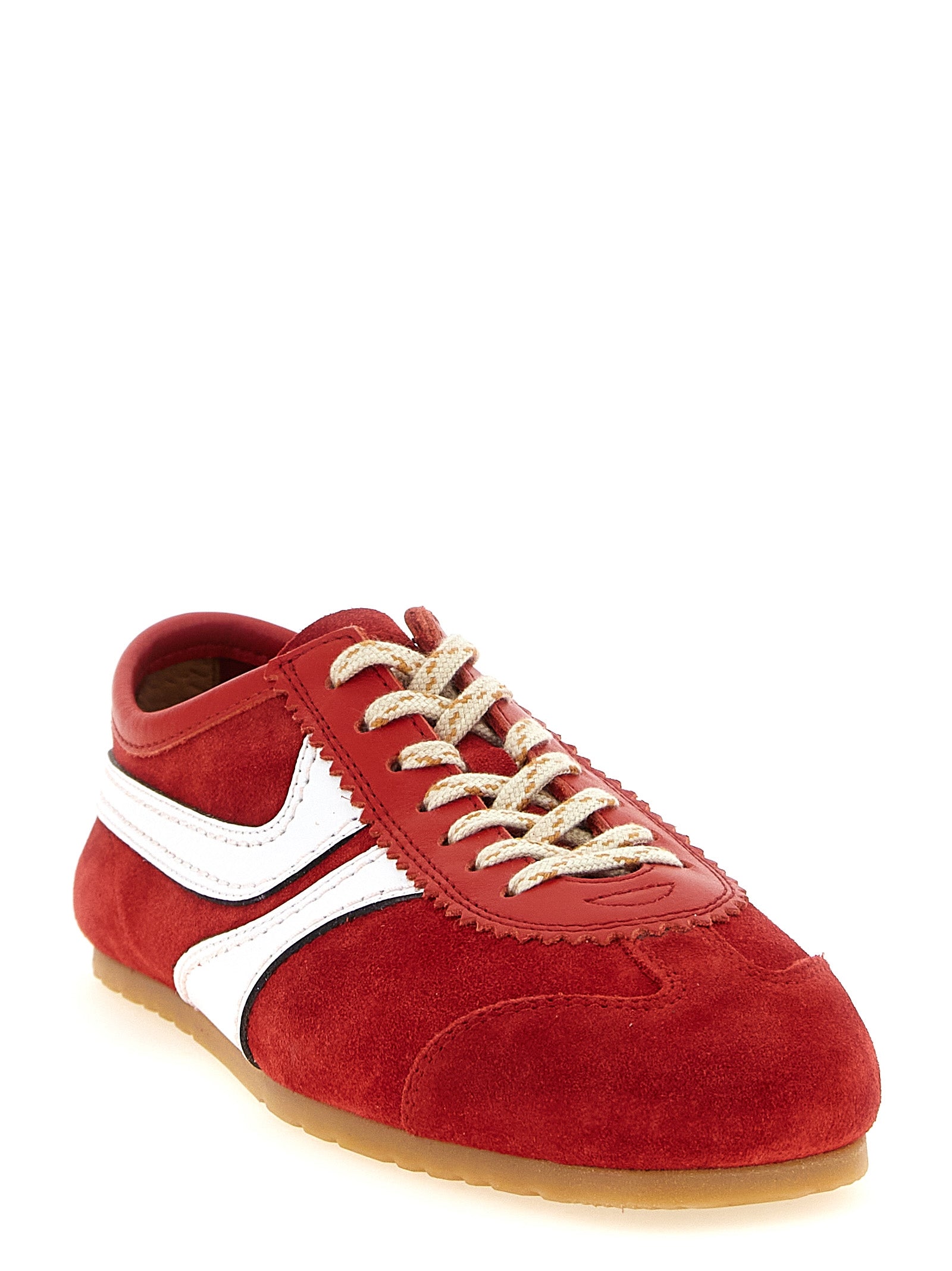 Suede sneakers Red Calfskin Leather Cow