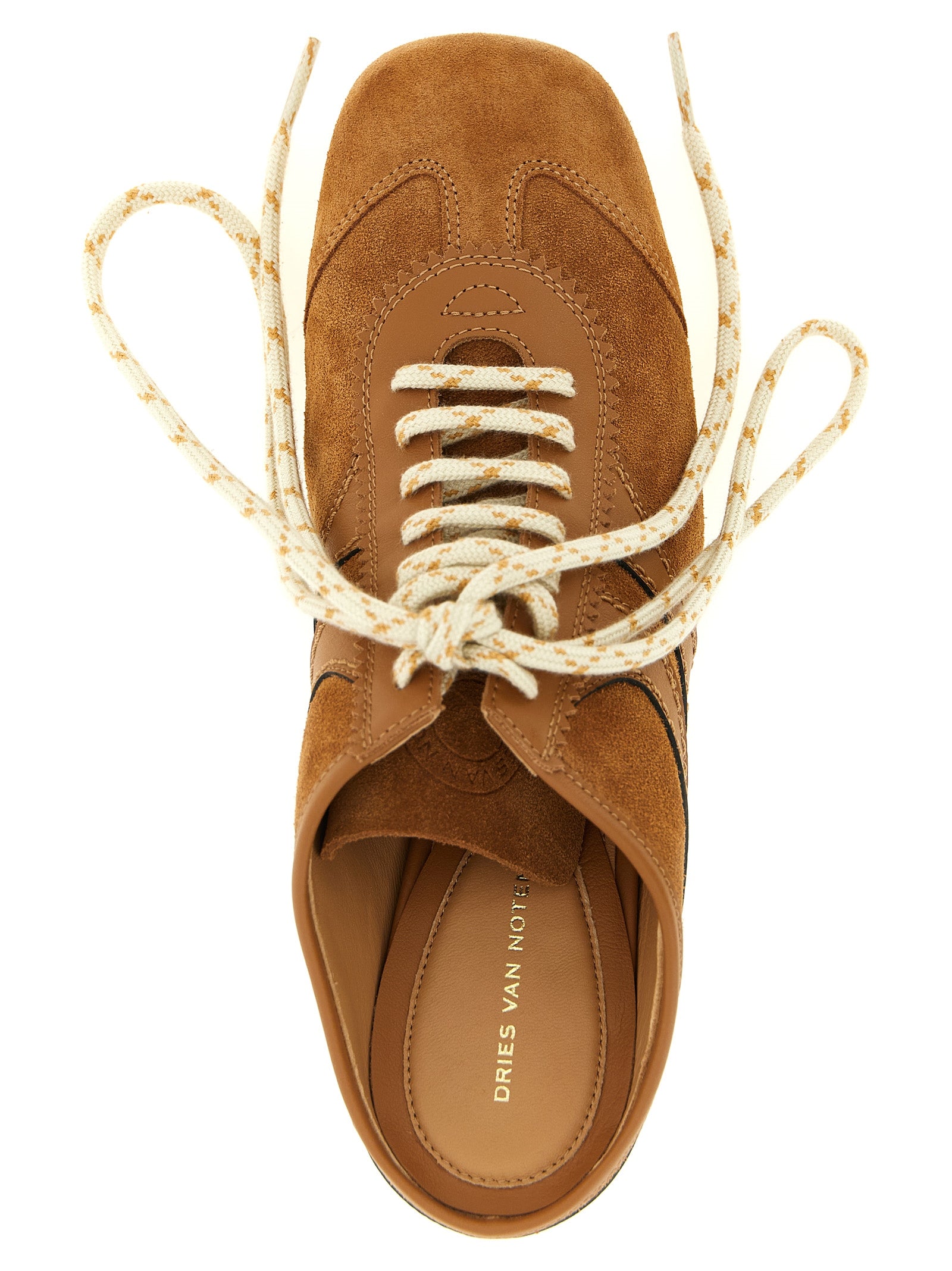 Heeled Suede sneakers Brown Calfskin Leather (bos Taurus)