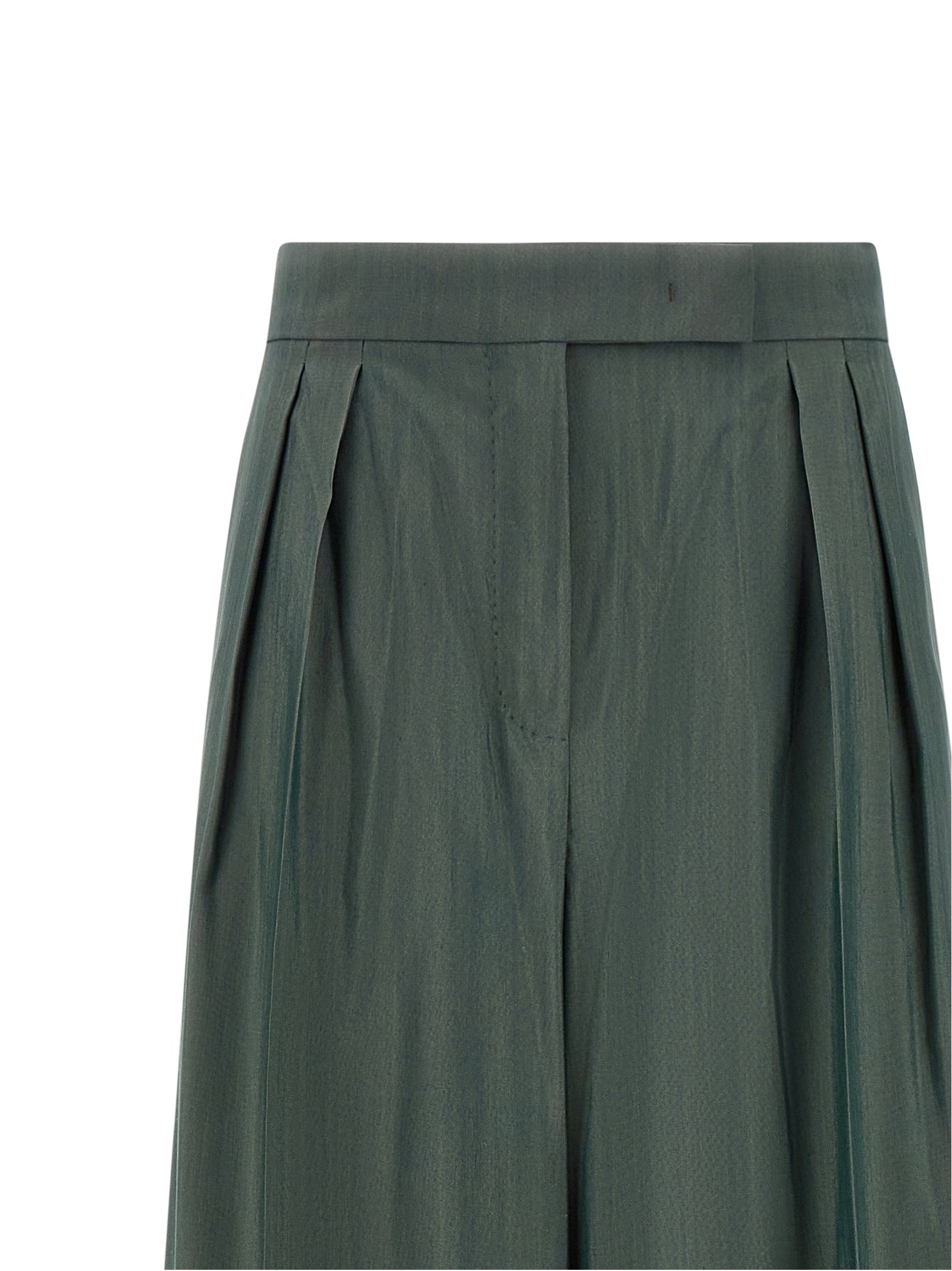 Mxgiallo pants Green Virgin Wool Silk