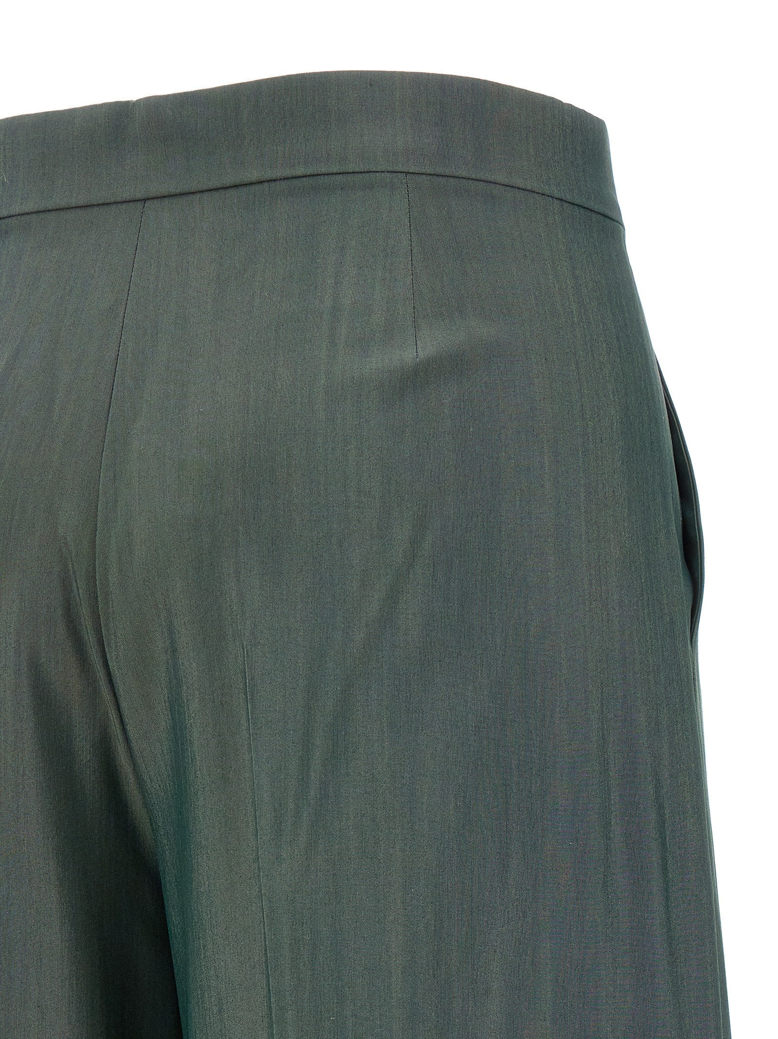 Mxgiallo pants Green Virgin Wool Silk