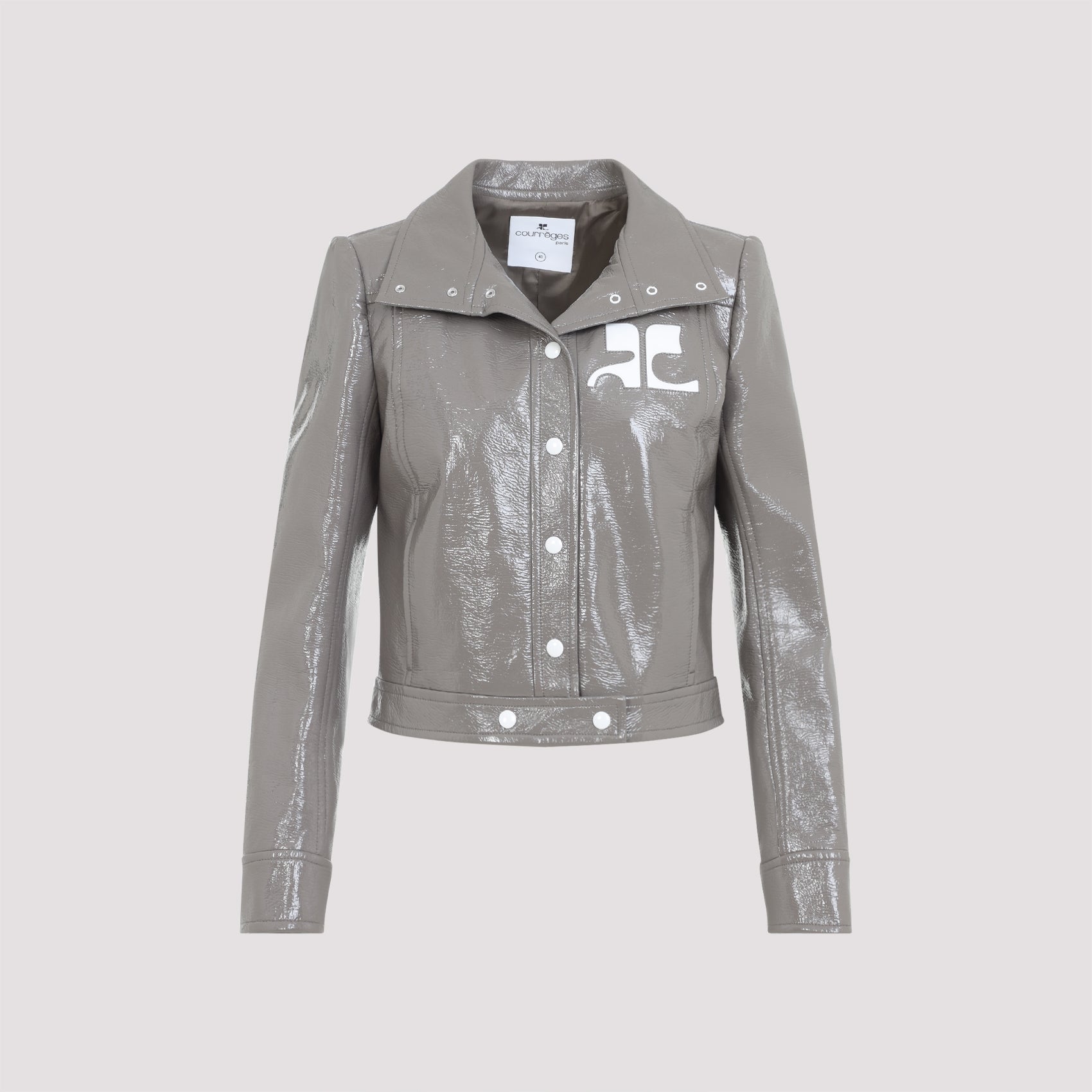 Courrèges Vinyle Reedition Jacket Nude & Neutrals Cotton Polyurethane