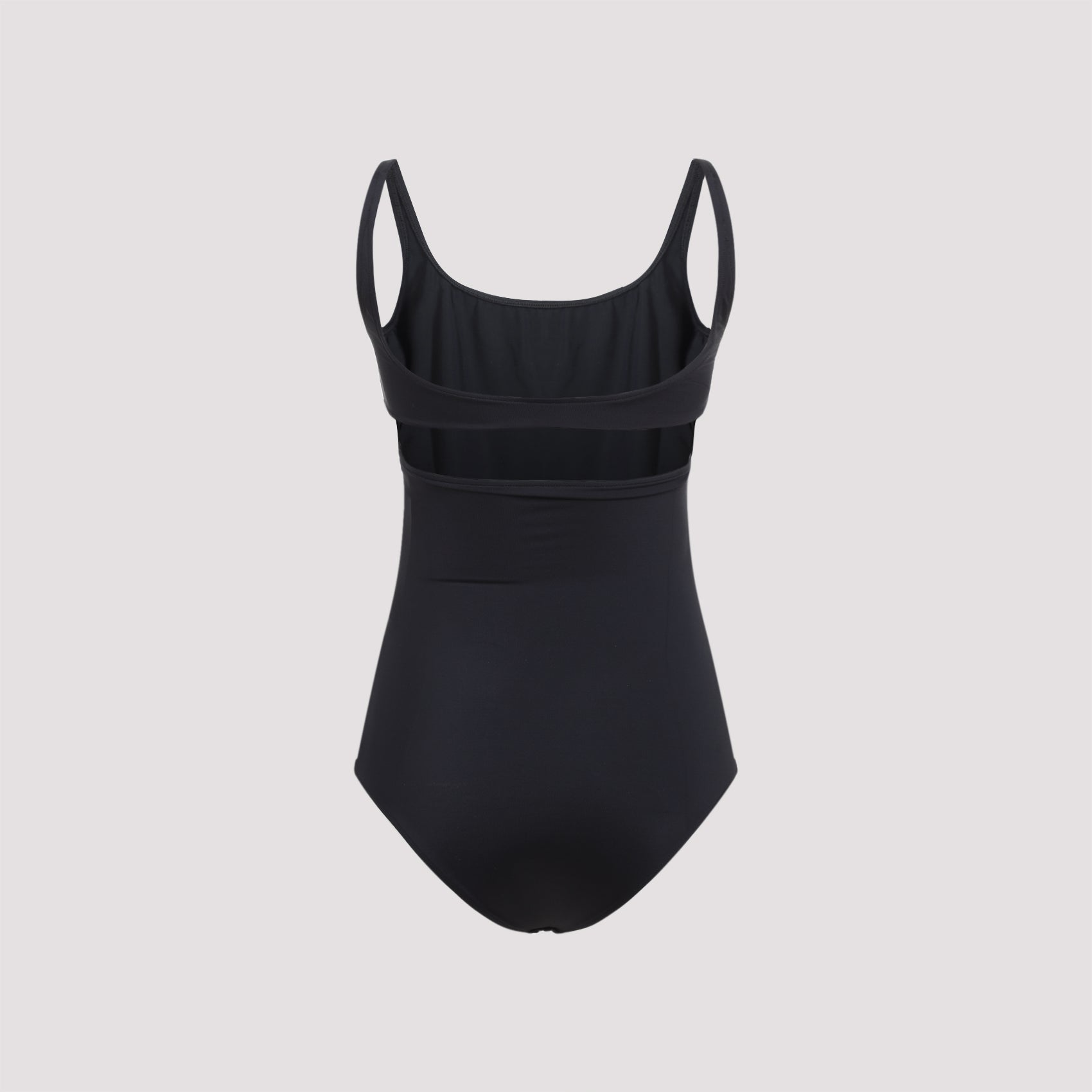Cut-out One-piece Black Polyamide Elastane Swimwear